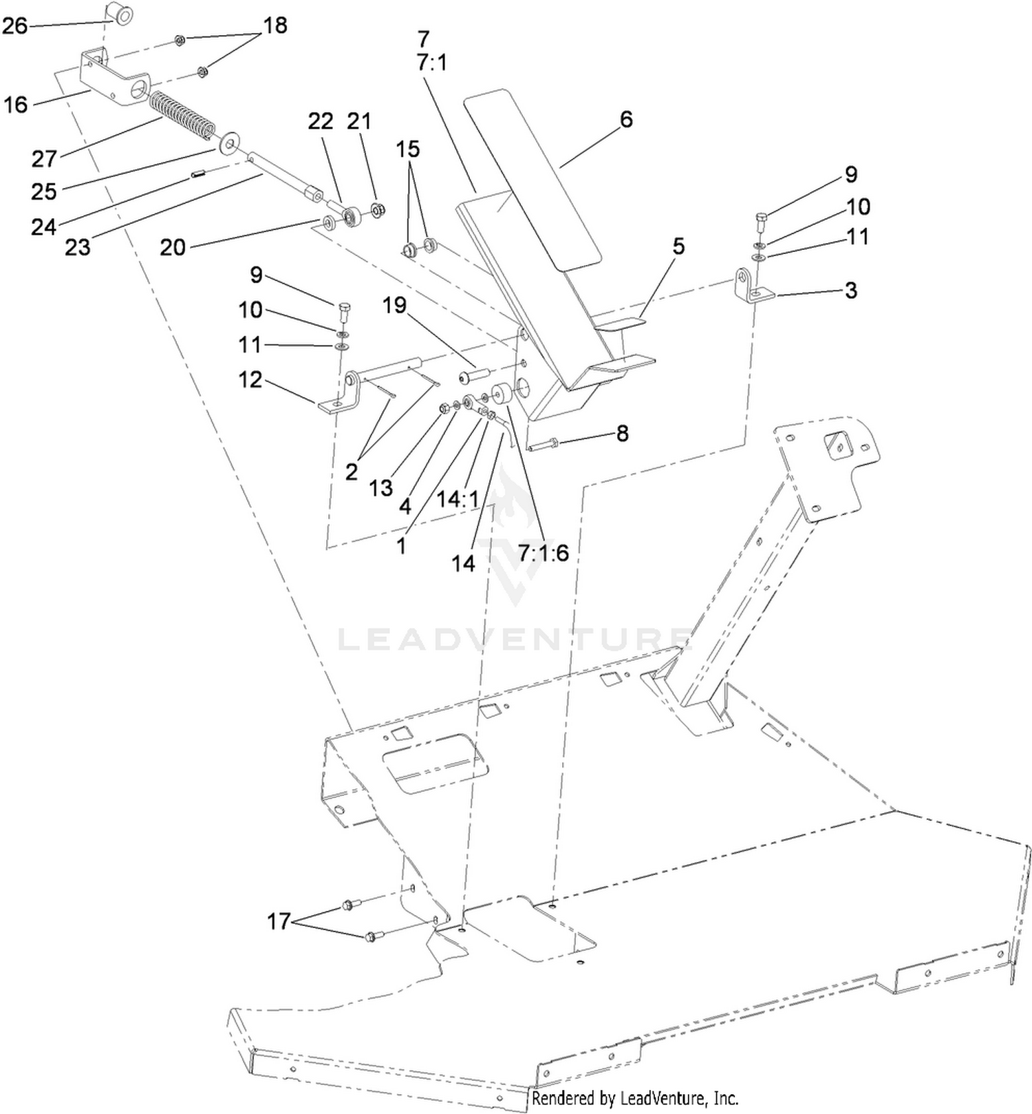 Traction Pedal Assembly