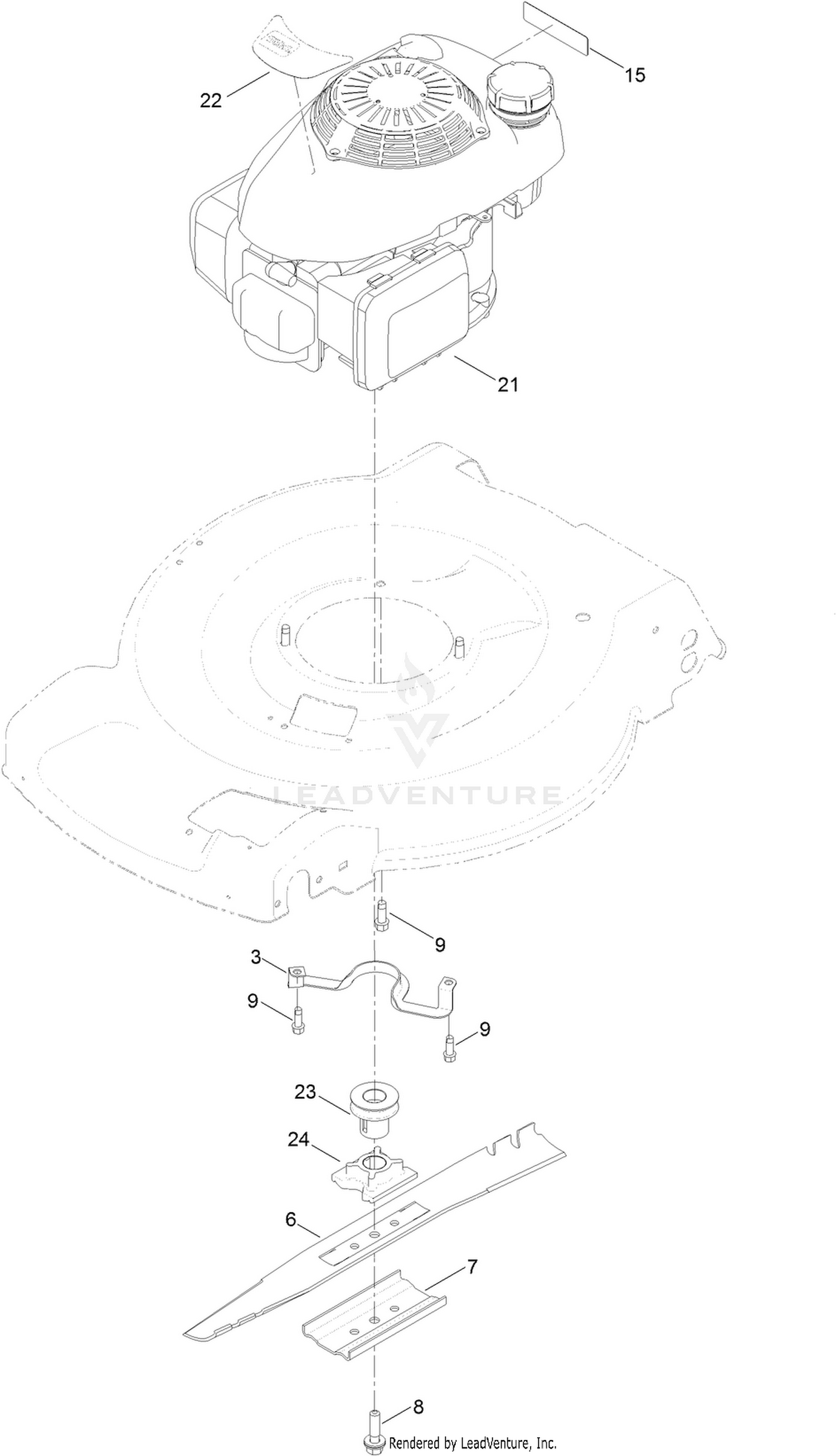 Engine and Blade Assembly