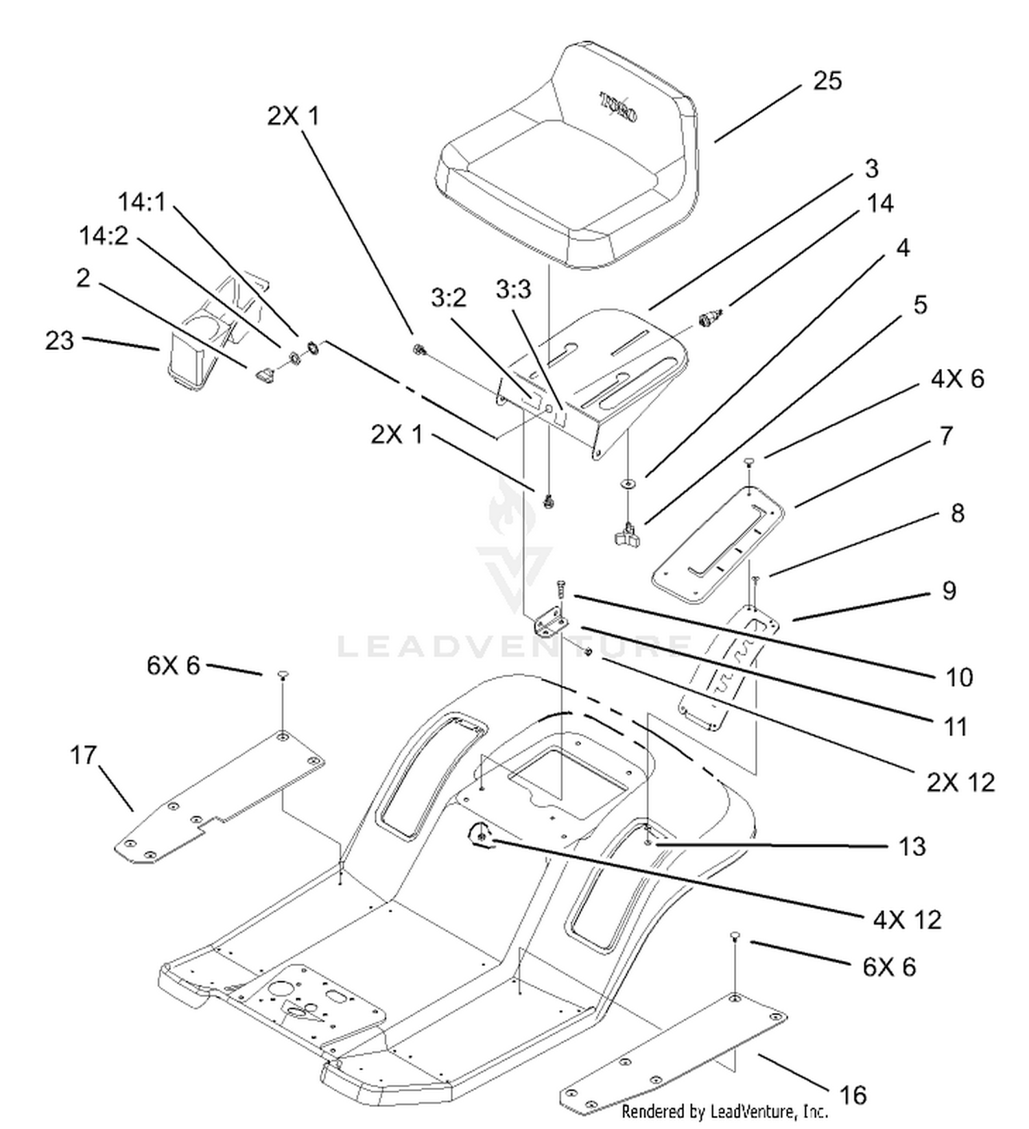 Rear Body and Seat Assembly