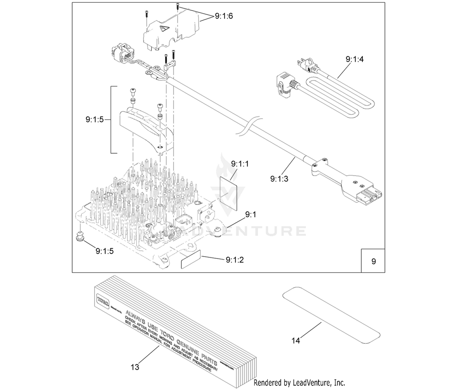 Charger and Miscellaneous Parts Assembly