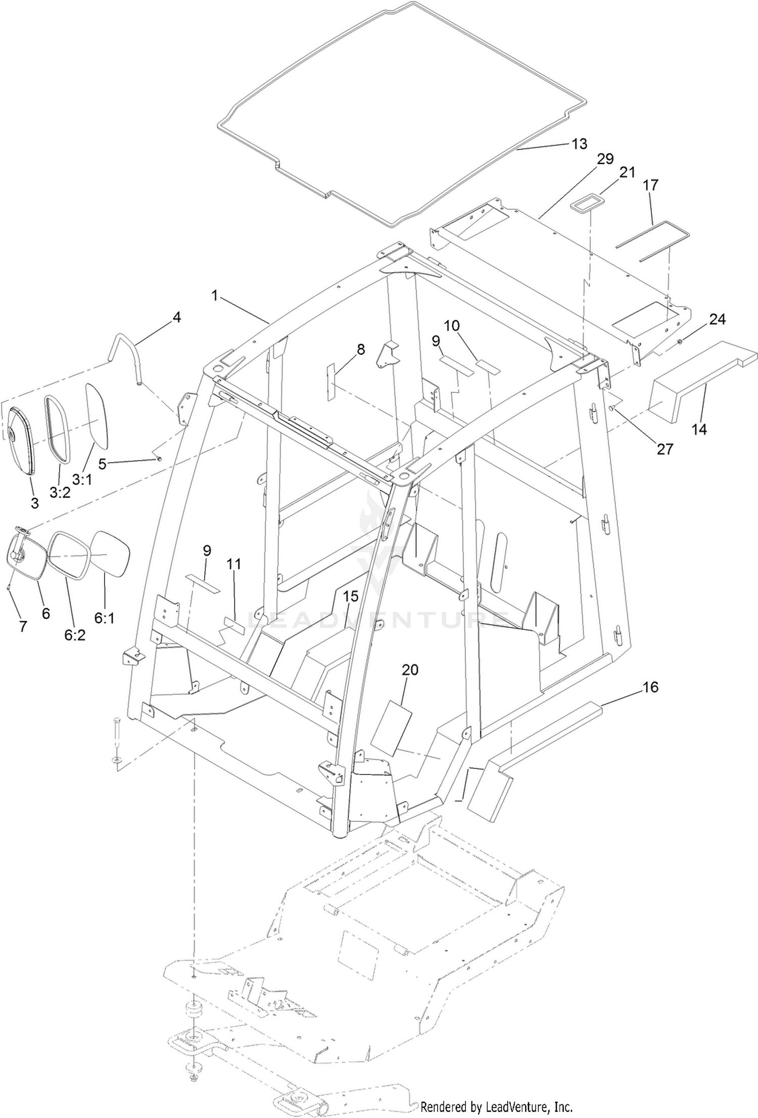 Frame, Mount and Seal Assembly