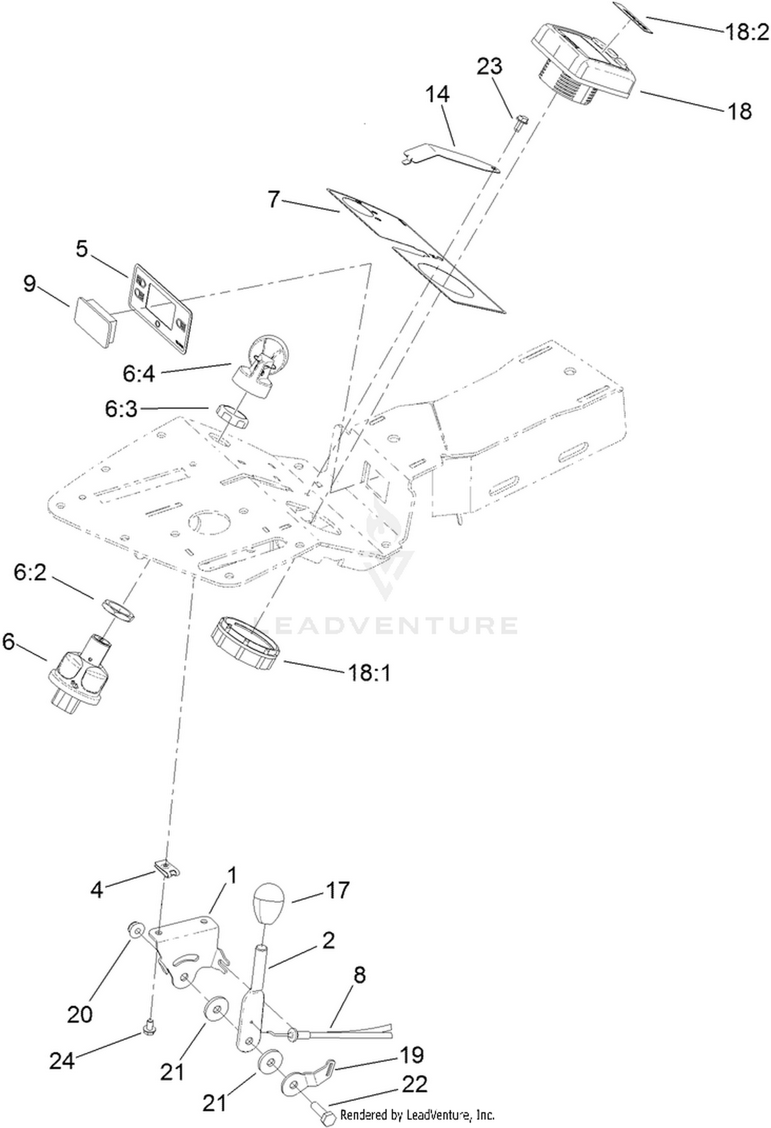 Ignition, Throttle and Choke Control Assembly
