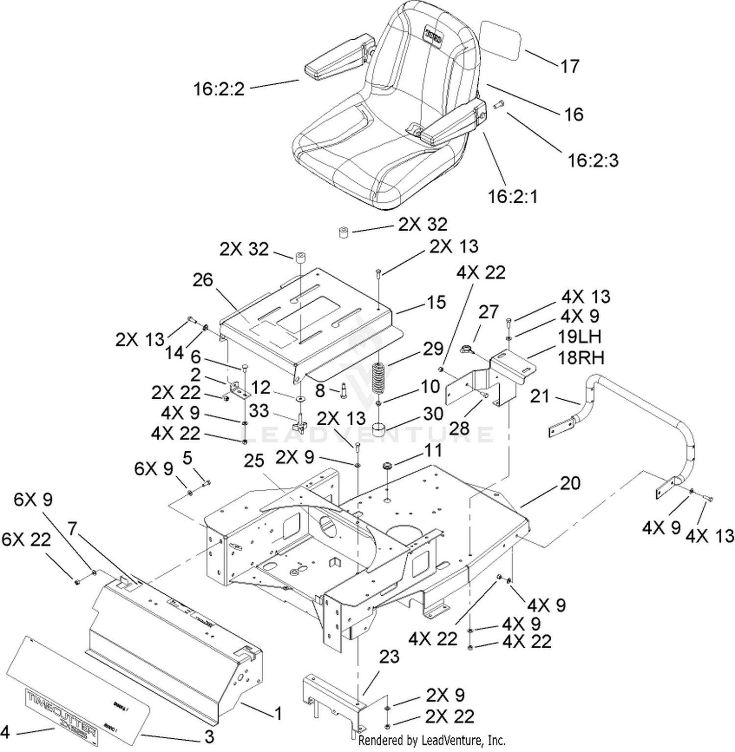 Main Frame and Seat Assembly