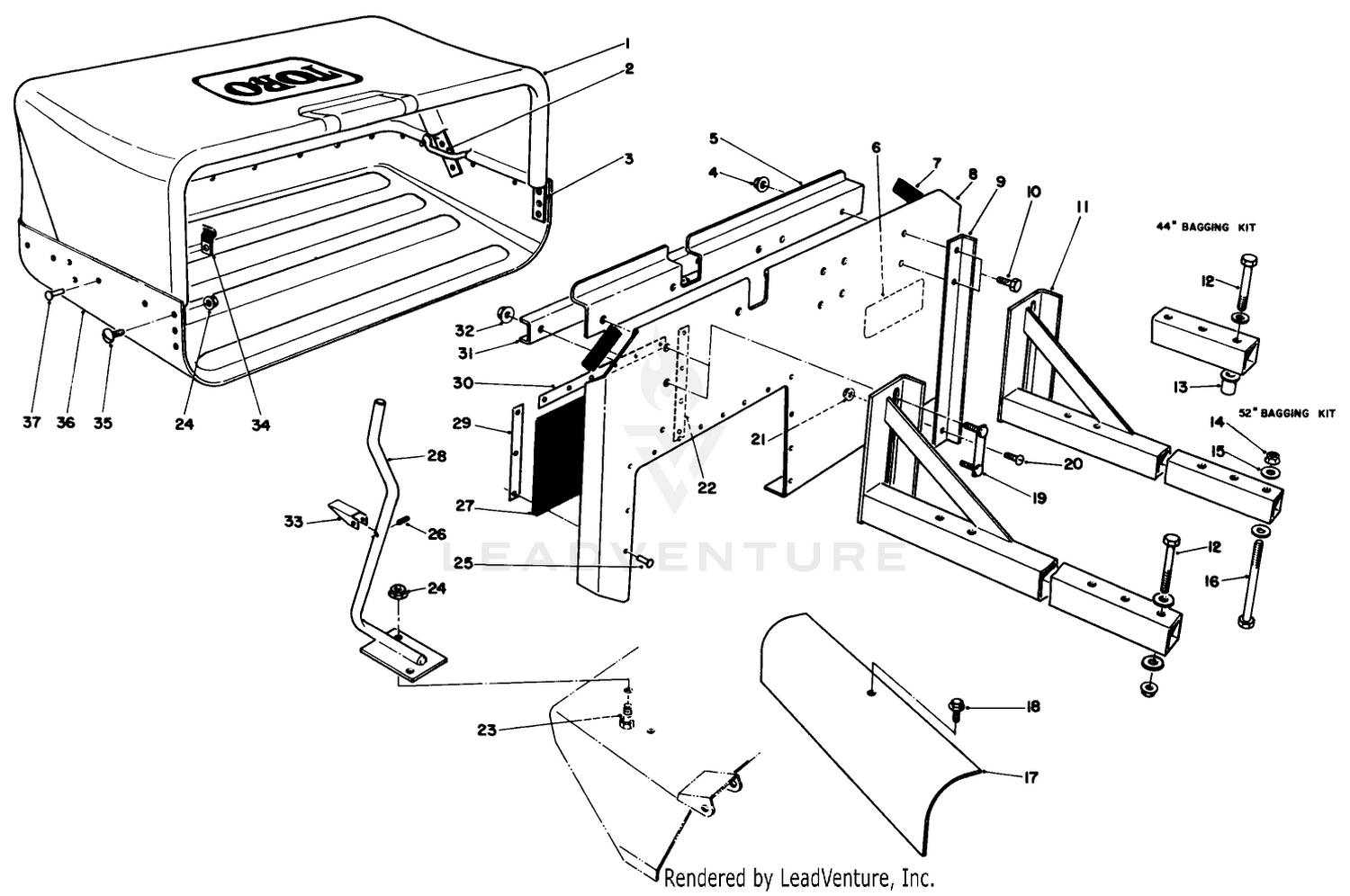 44"  52" Bagging Kit Model No. 30128