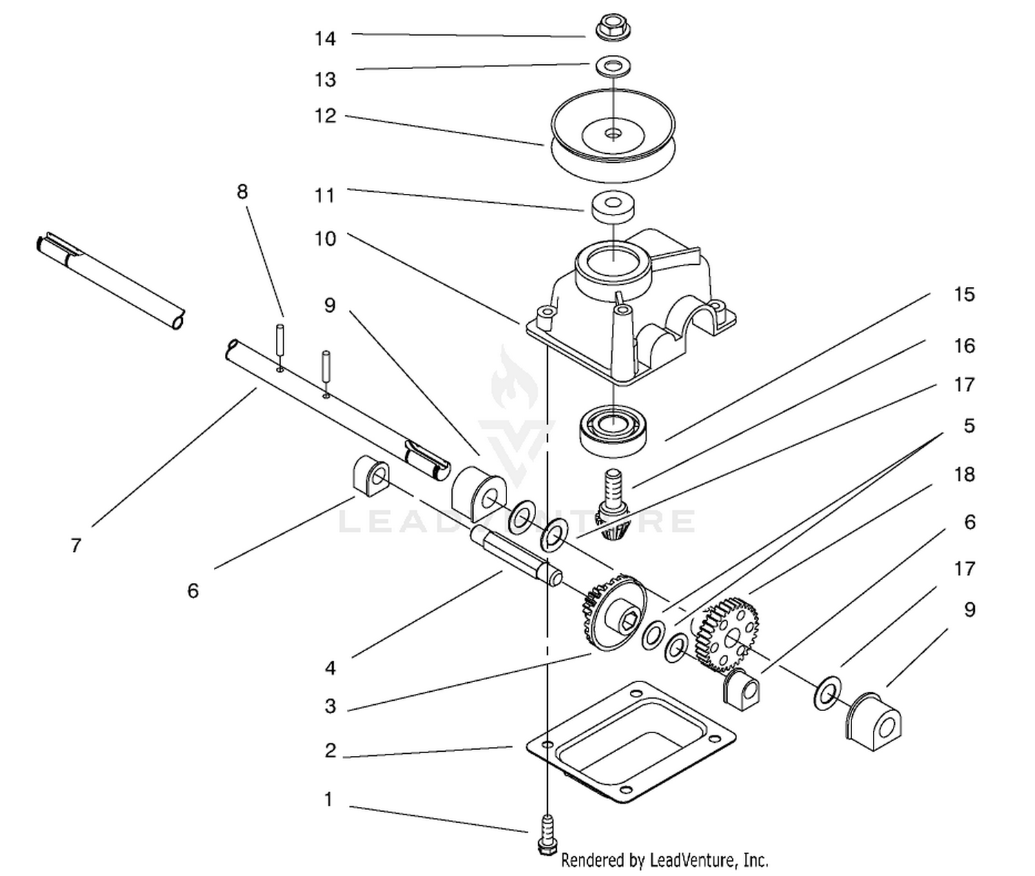 Gearcase Assembly No. 71-9600