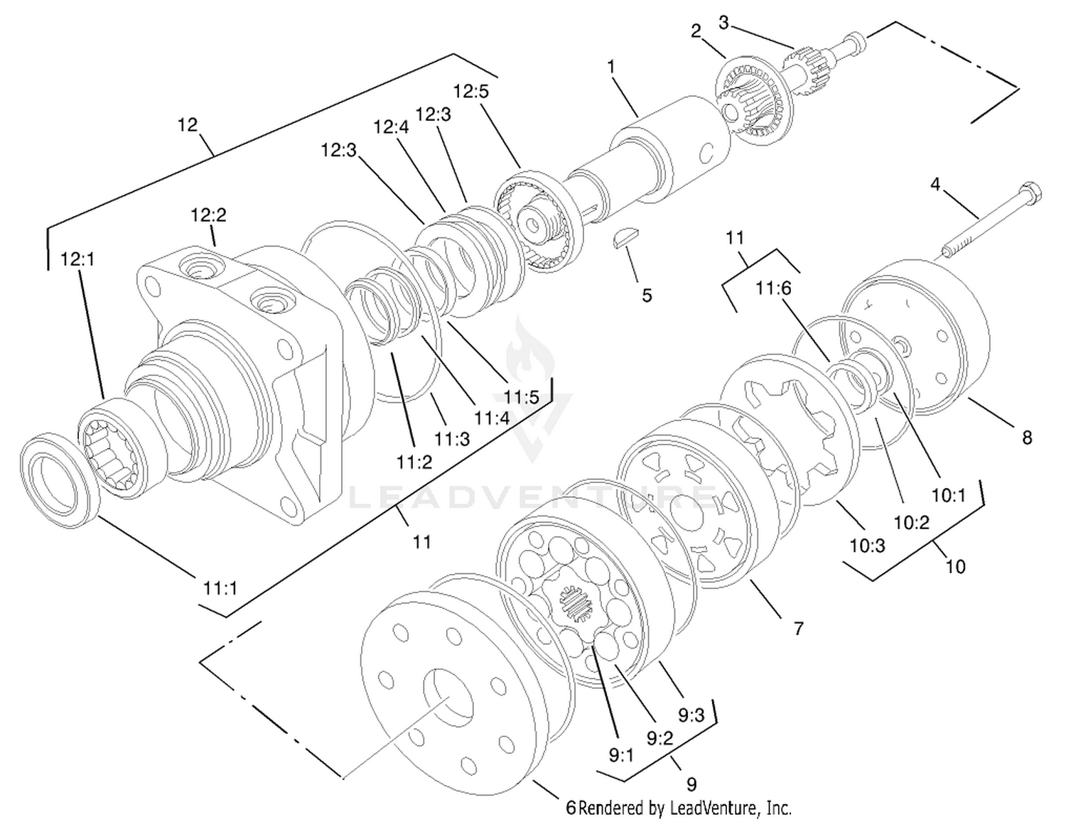 Hydraulic Motor Assembly No. 95-8693