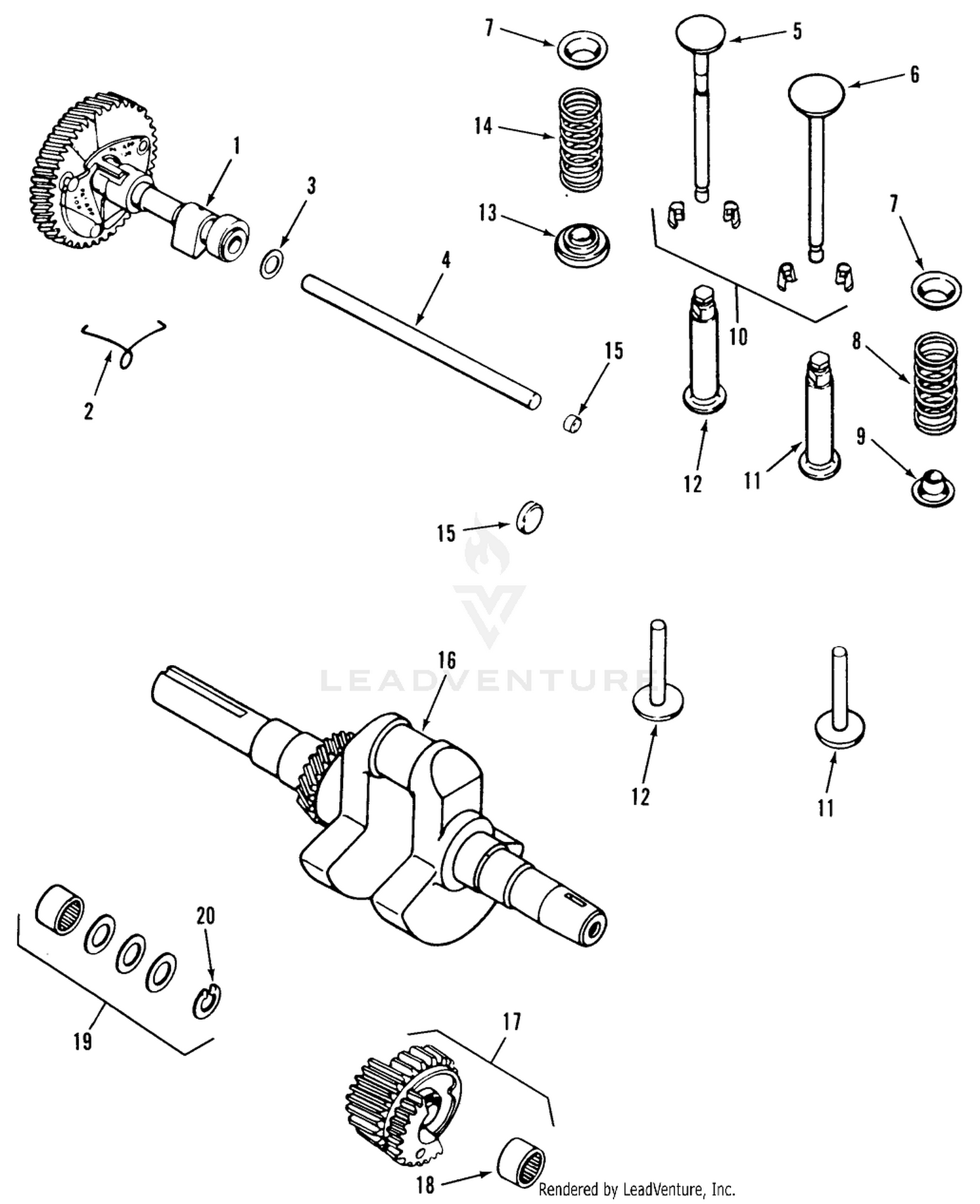 KOHLER CAMSHAFT, CRANKSHAFT  VALVES