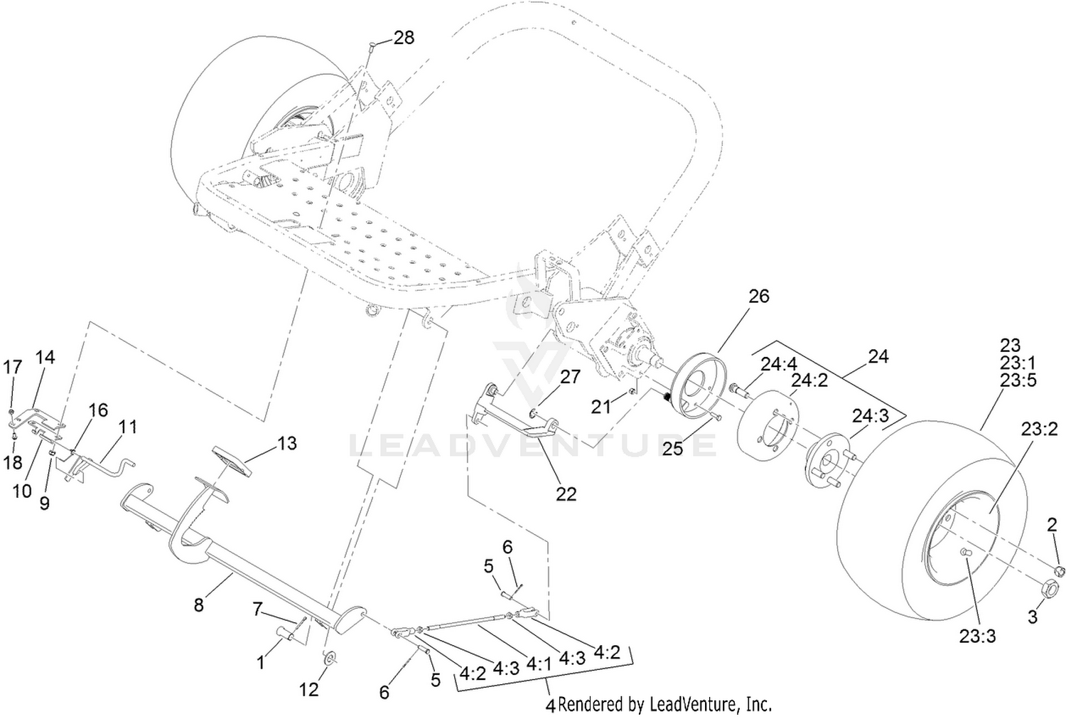 Front Wheel and Brake Assembly