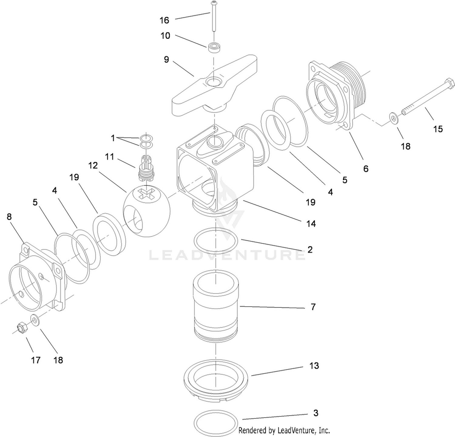 3-Way Valve Assembly No. 104-9069