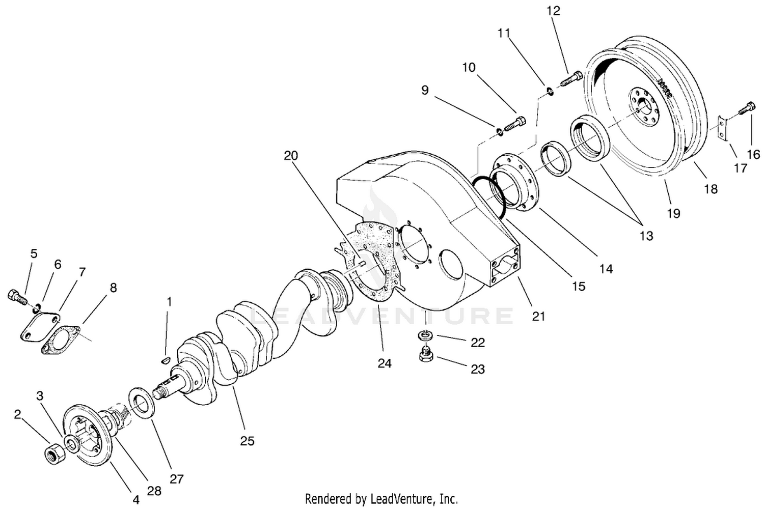 Crankshaft  Flywheel Housing Components