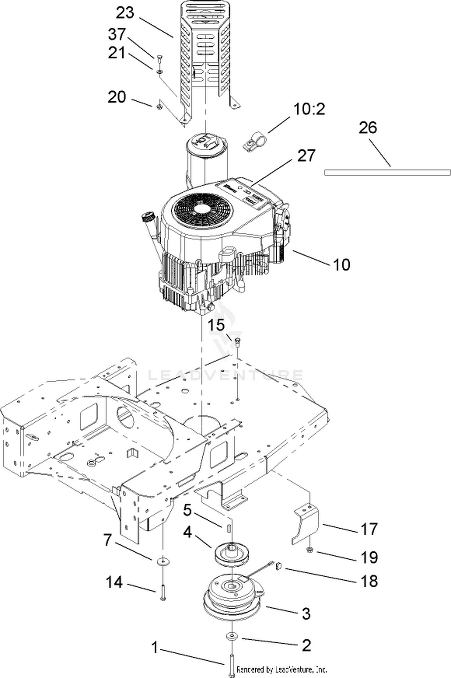 Engine and Clutch Assembly