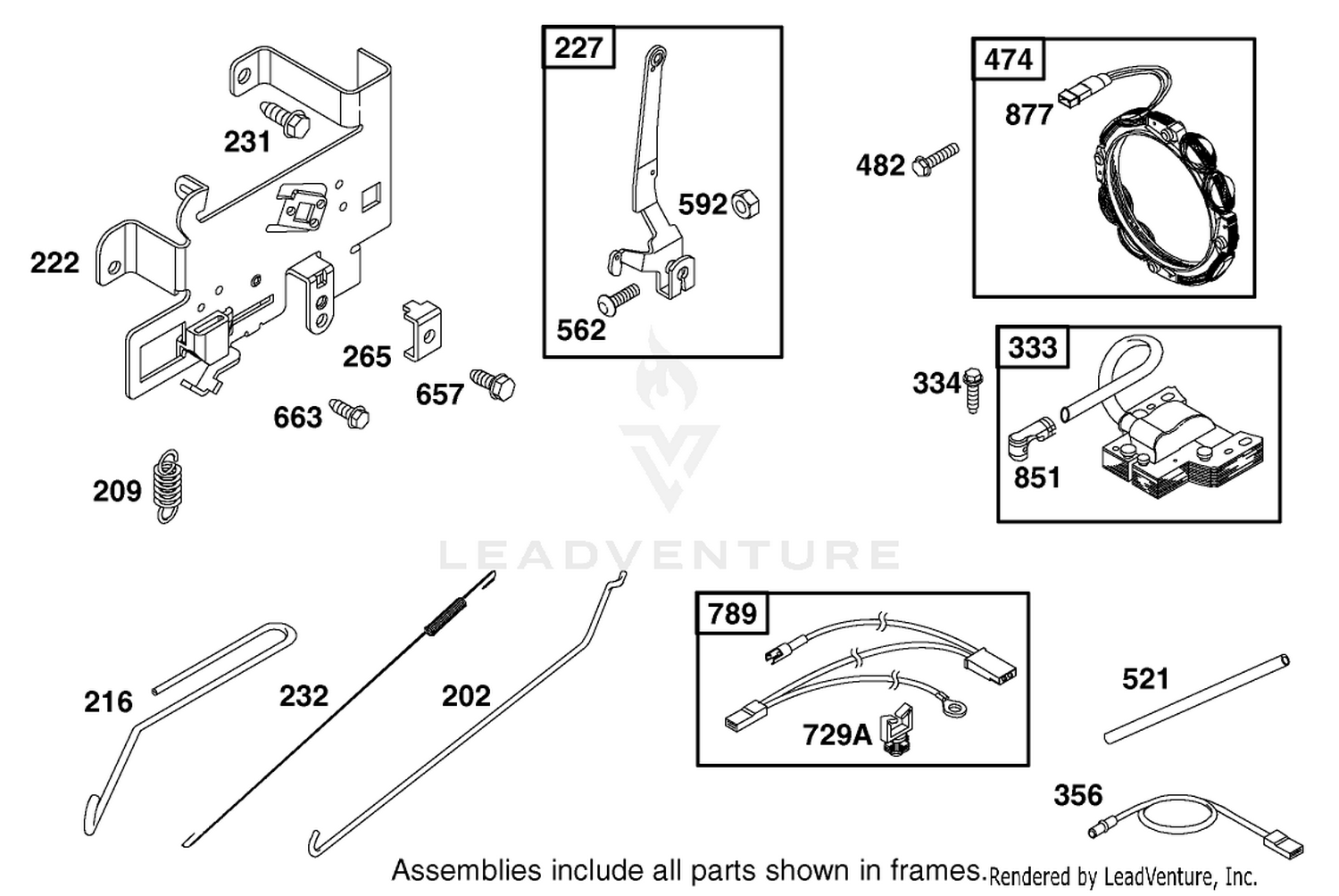 Engine Briggs  Stratton Model 28q777-0690-E1 6