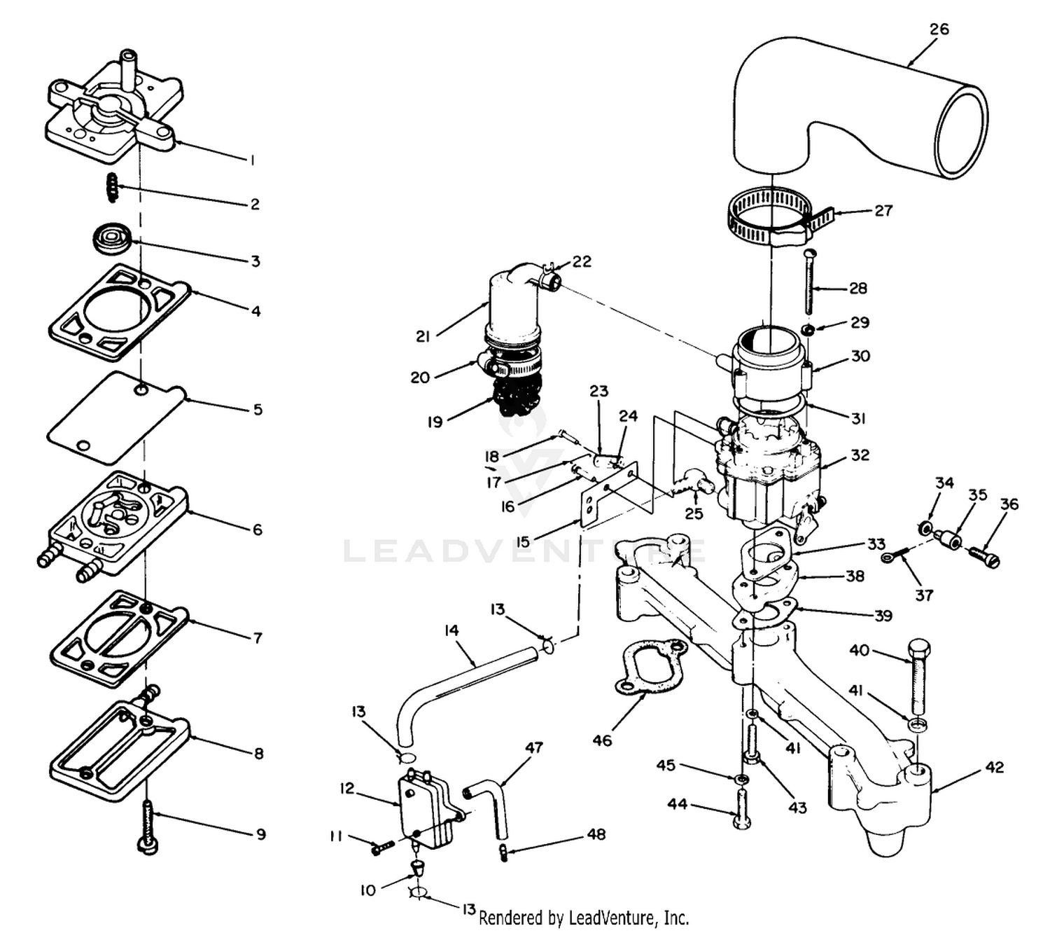 Engine, Onan Model No. B48g-Ga020 Type No. 4139f Fuel System