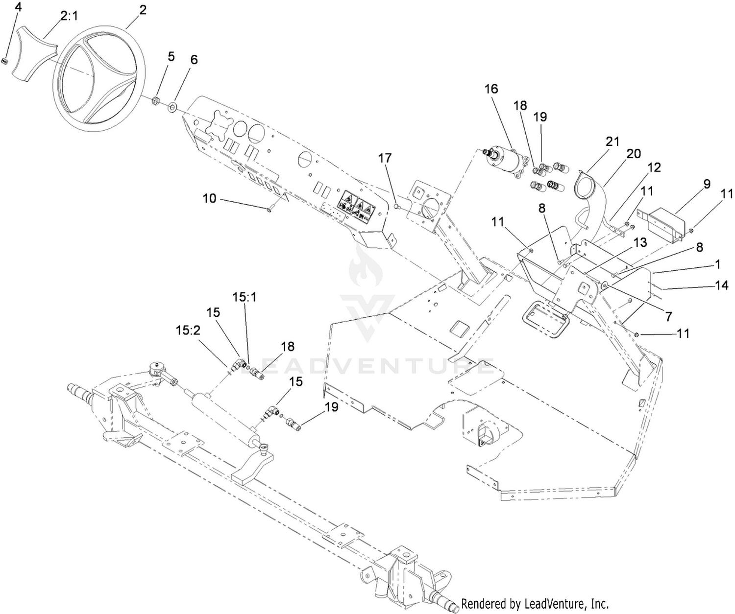 Steering Valve and Storage Box Assembly