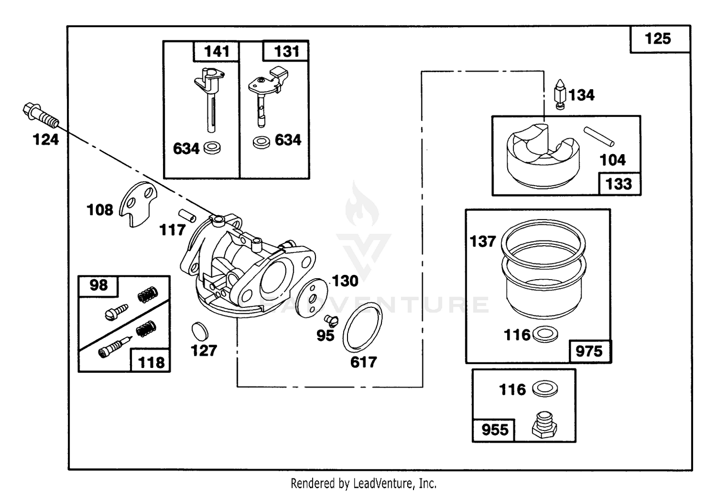 Engine Briggs  Stratton Model 122702-0182-01 4