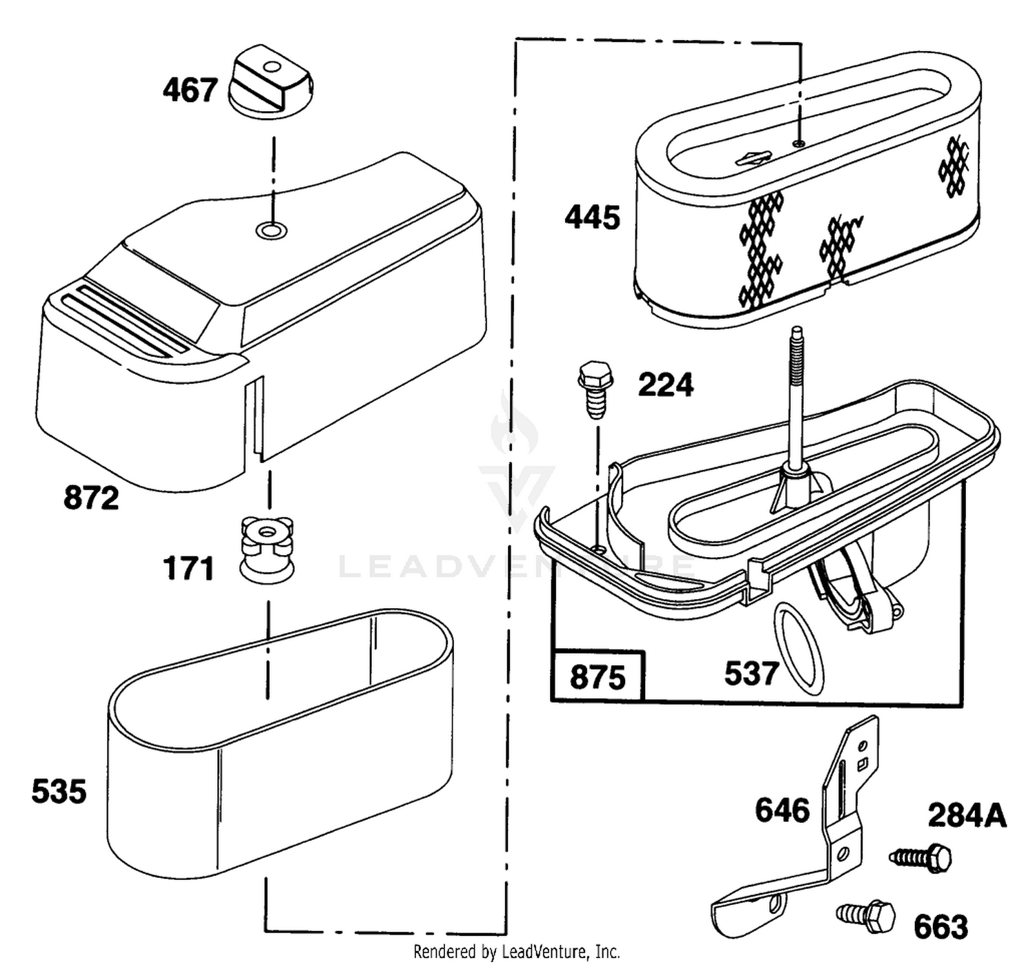 Engine Briggs  Stratton Model 28n707-0131-01 5