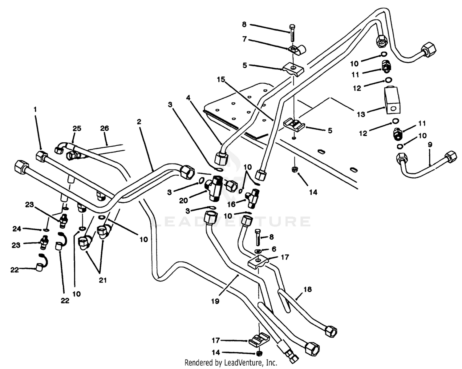 Drive Motor Plumbing Assembly