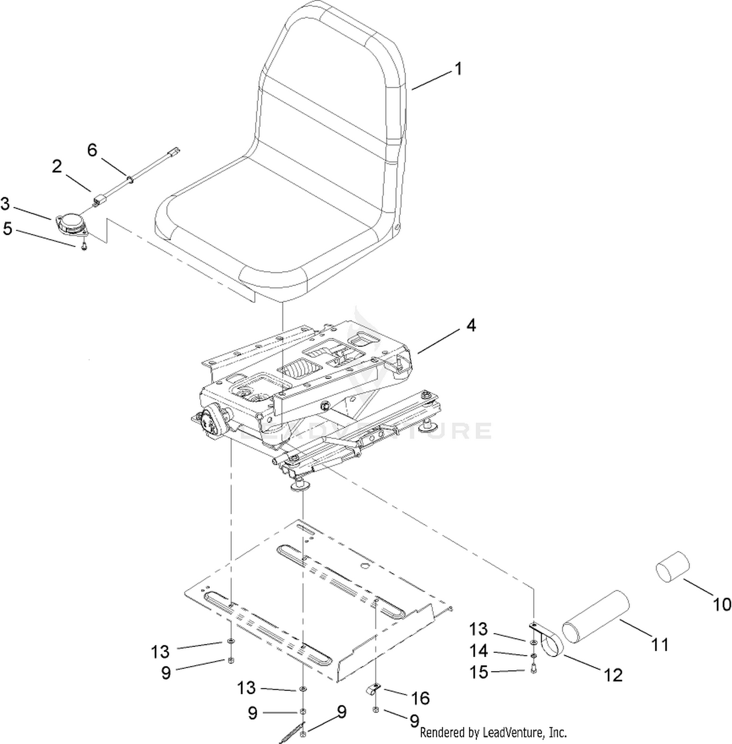 Seat and Suspension Assembly