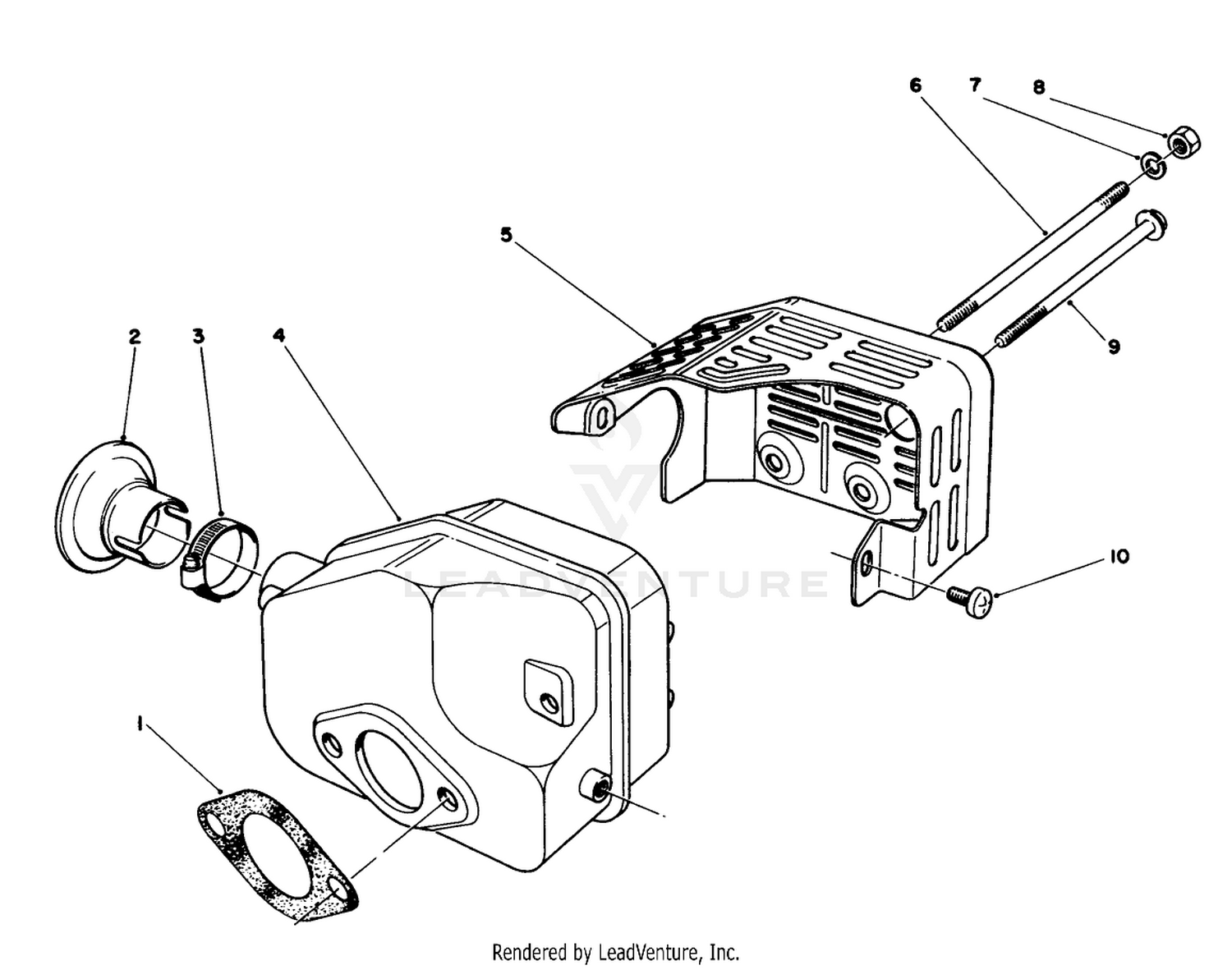 Muffler Assembly (engine No. 47pk9)