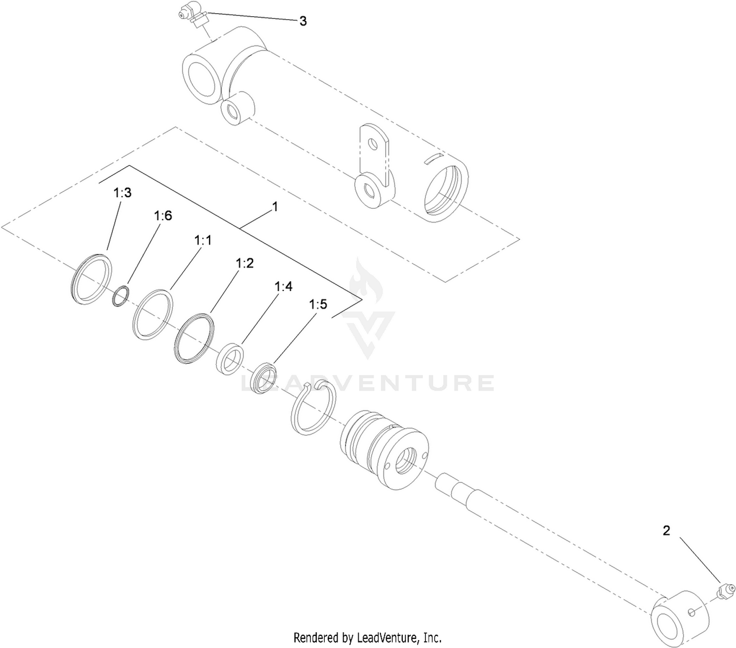 Hydraulic Cylinder Assembly No. 110-9033
