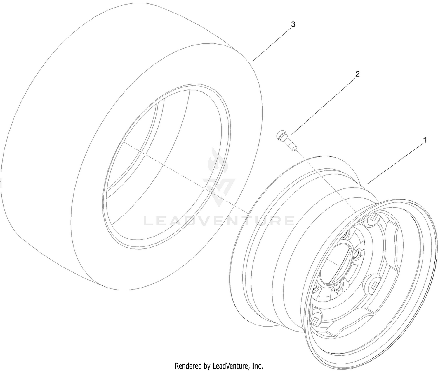 Smooth Front Tire and Wheel Assembly  No. 136-6334