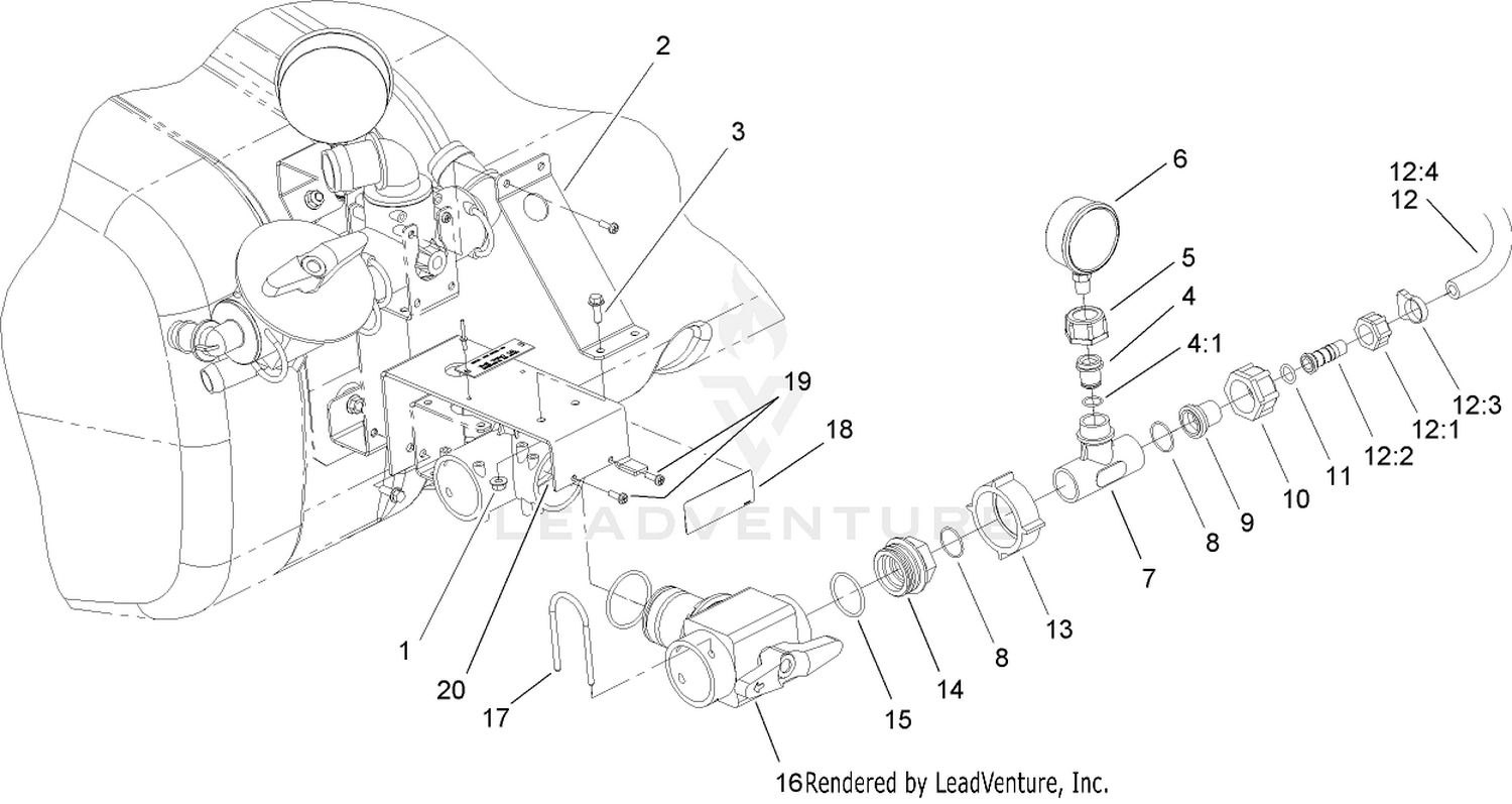 3-Way Valve and Gauge Assembly