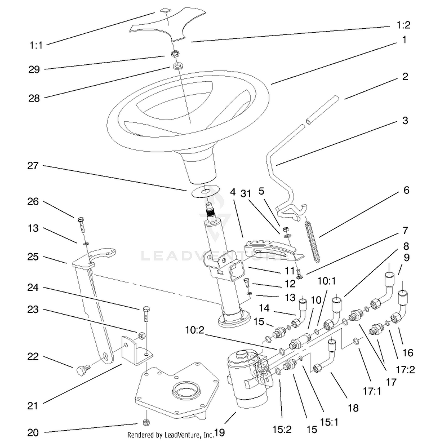 Power Steering  Tilt Assembly