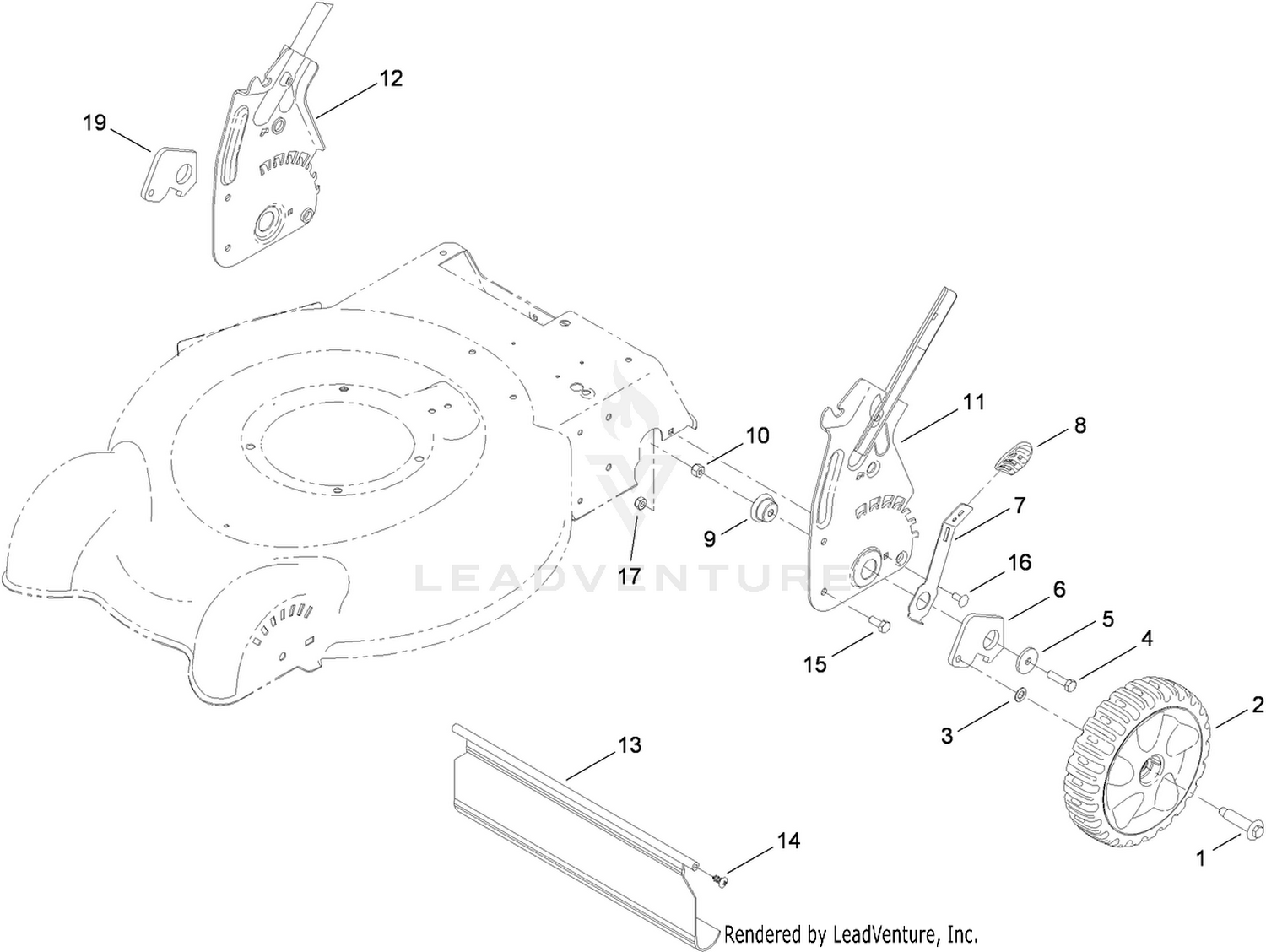 Rear Axle and Height-of-Cut Assembly