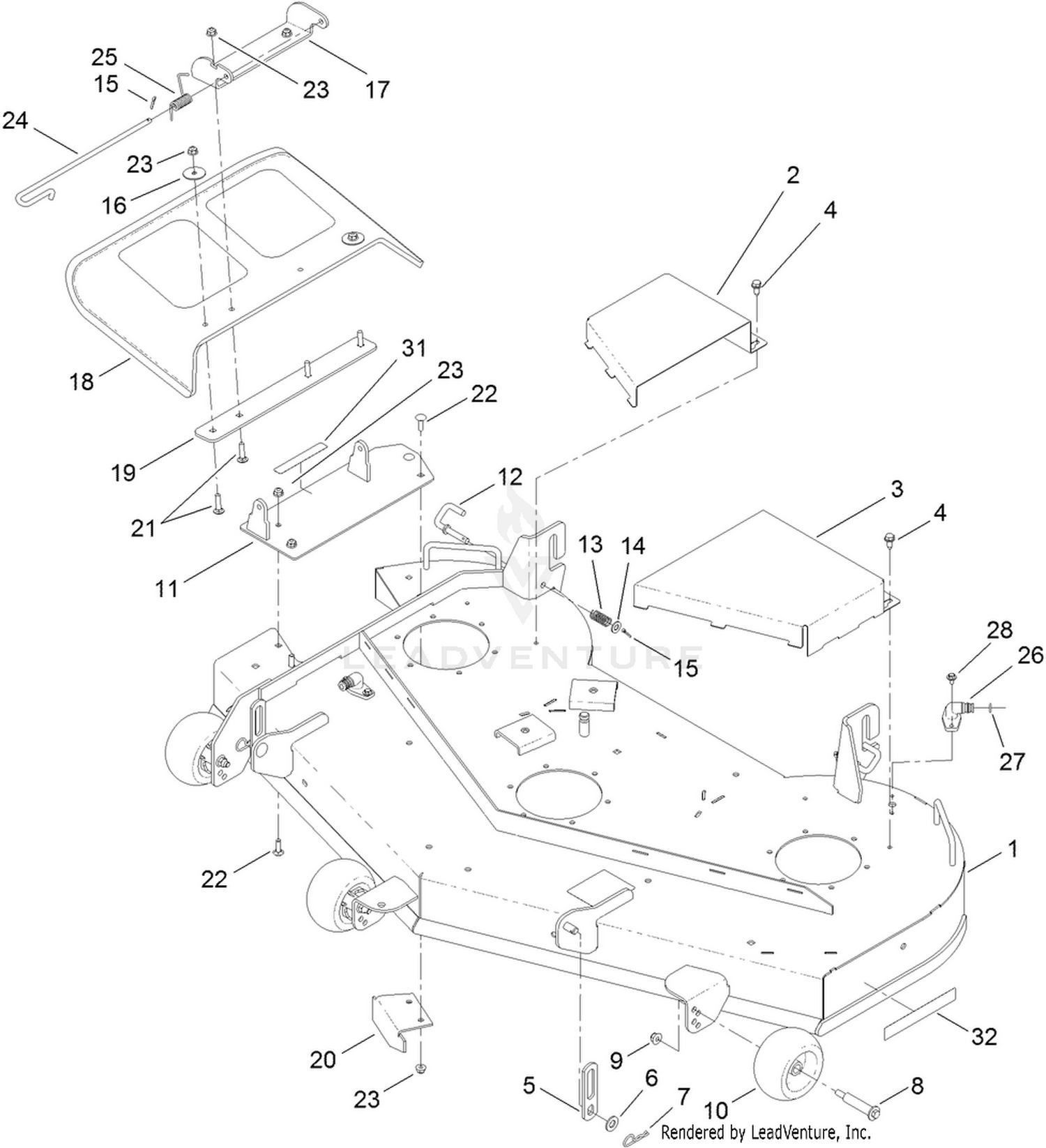 54 Inch Deck Assembly