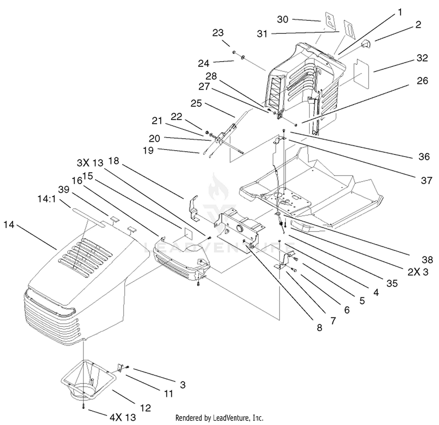 Hood And Tower Assembly