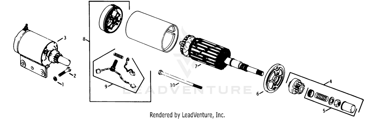 Electric Start-Engine Assembly-Kohler Model K-321s Spec. No. 60407