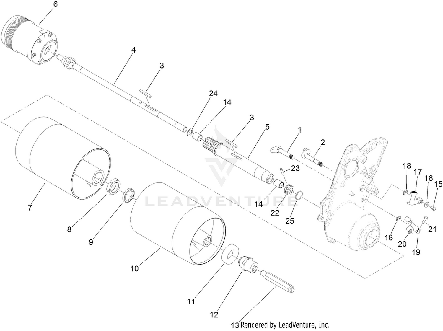 Differential and Traction Drum Assembly
