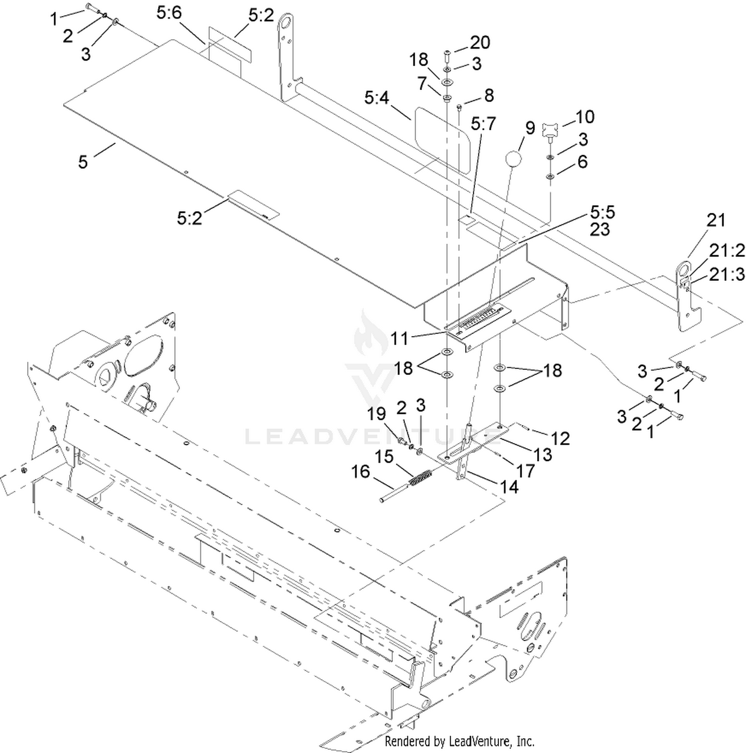 Gate Slide and Brush Guard Assembly