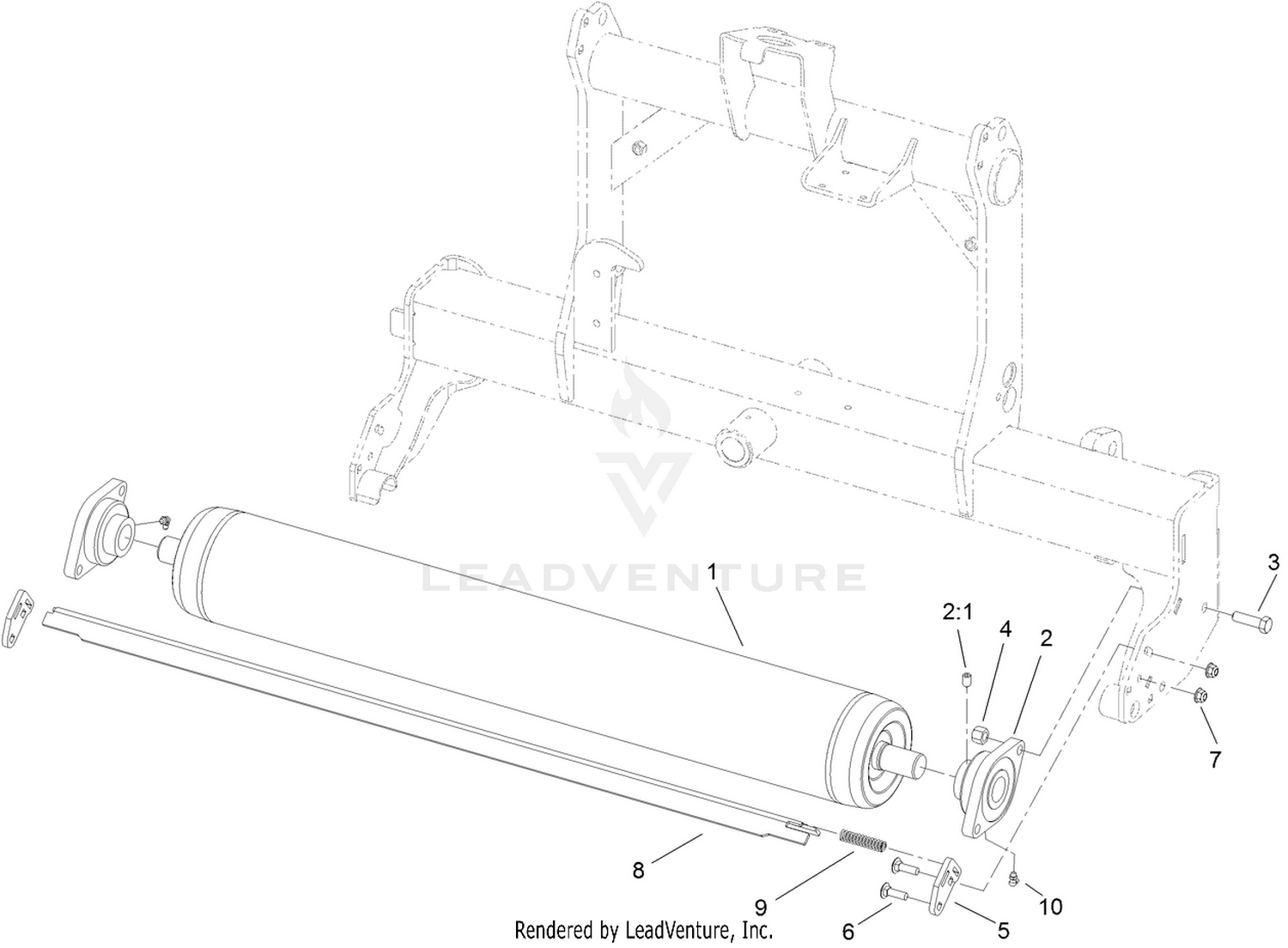 Right Hand Roller and Scraper Assembly