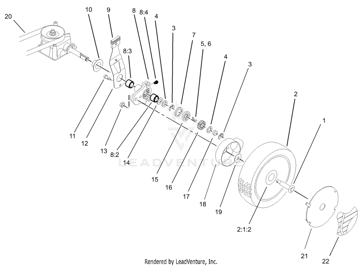 Gearcase and Wheel Assembly