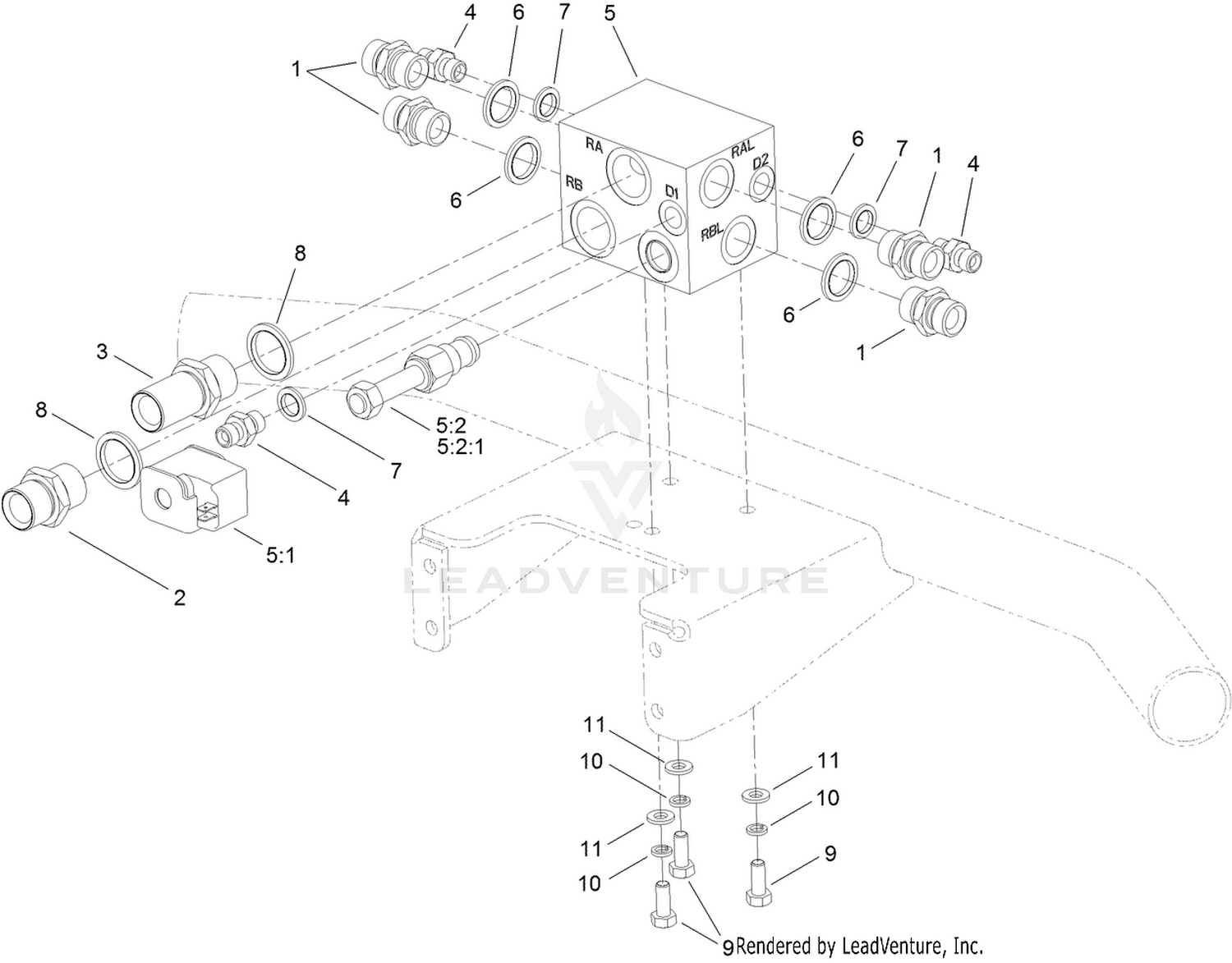Rear Transmission Block Assembly