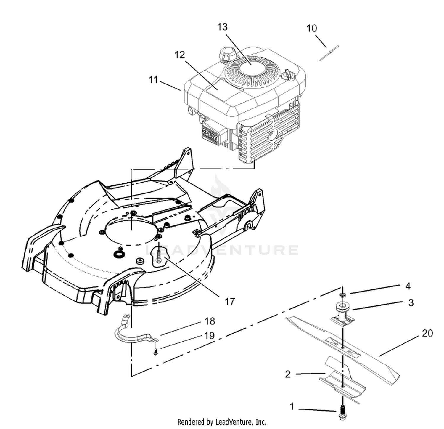 Engine and Blade Assembly