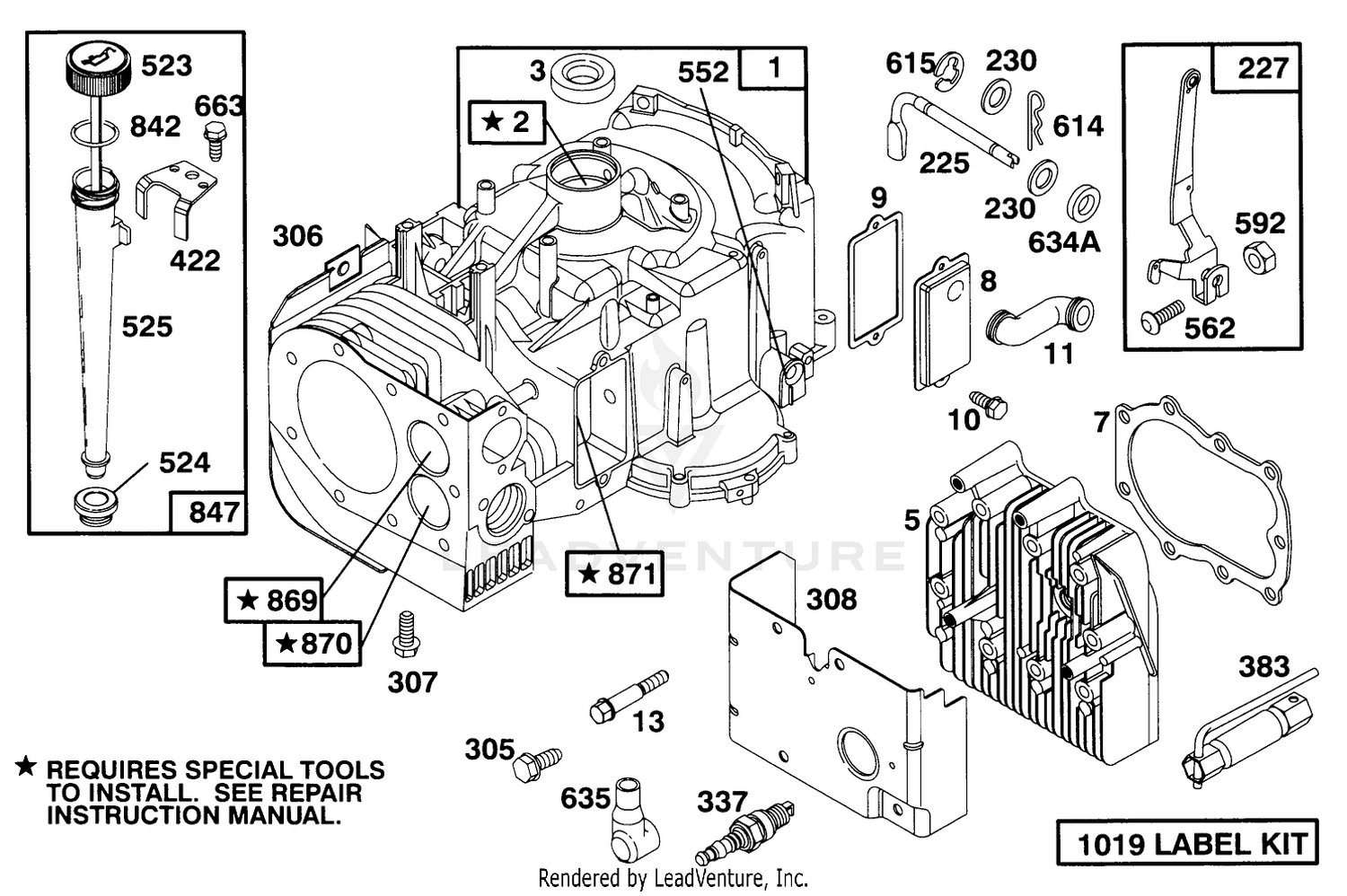 Engine Briggs  Stratton Model 283707-0156-01