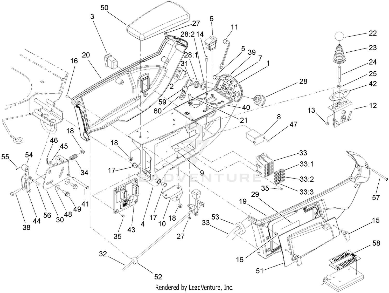 Console and Control Arm Assembly