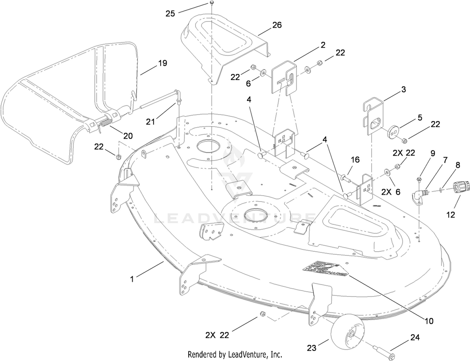 50 Inch Deck Assembly
