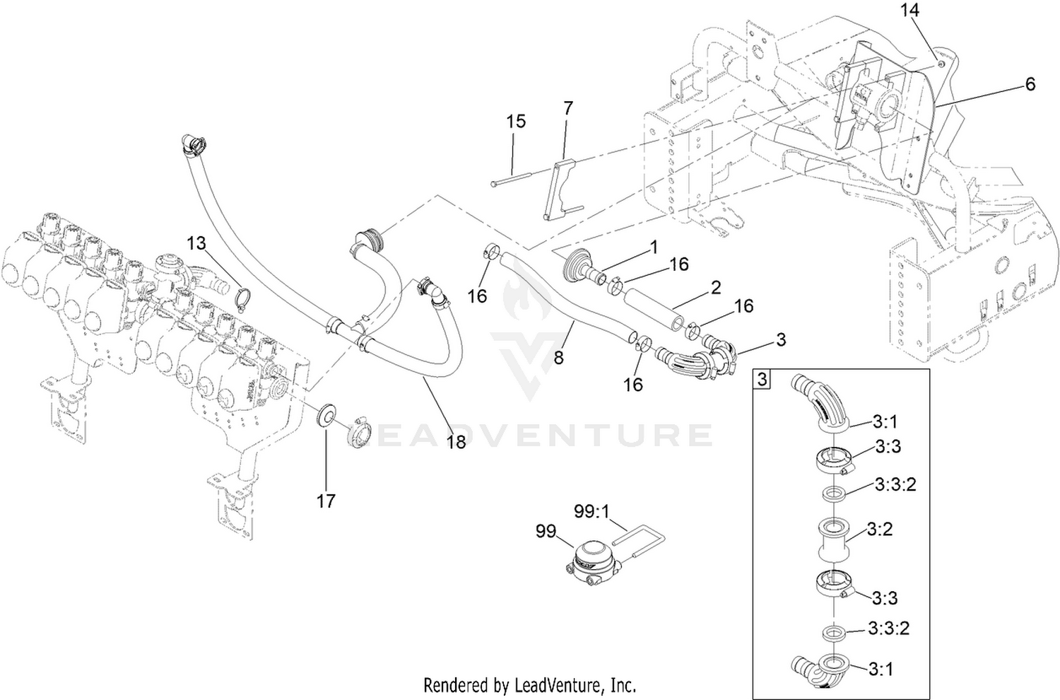 Flowmeter Mount and Hose Assembly