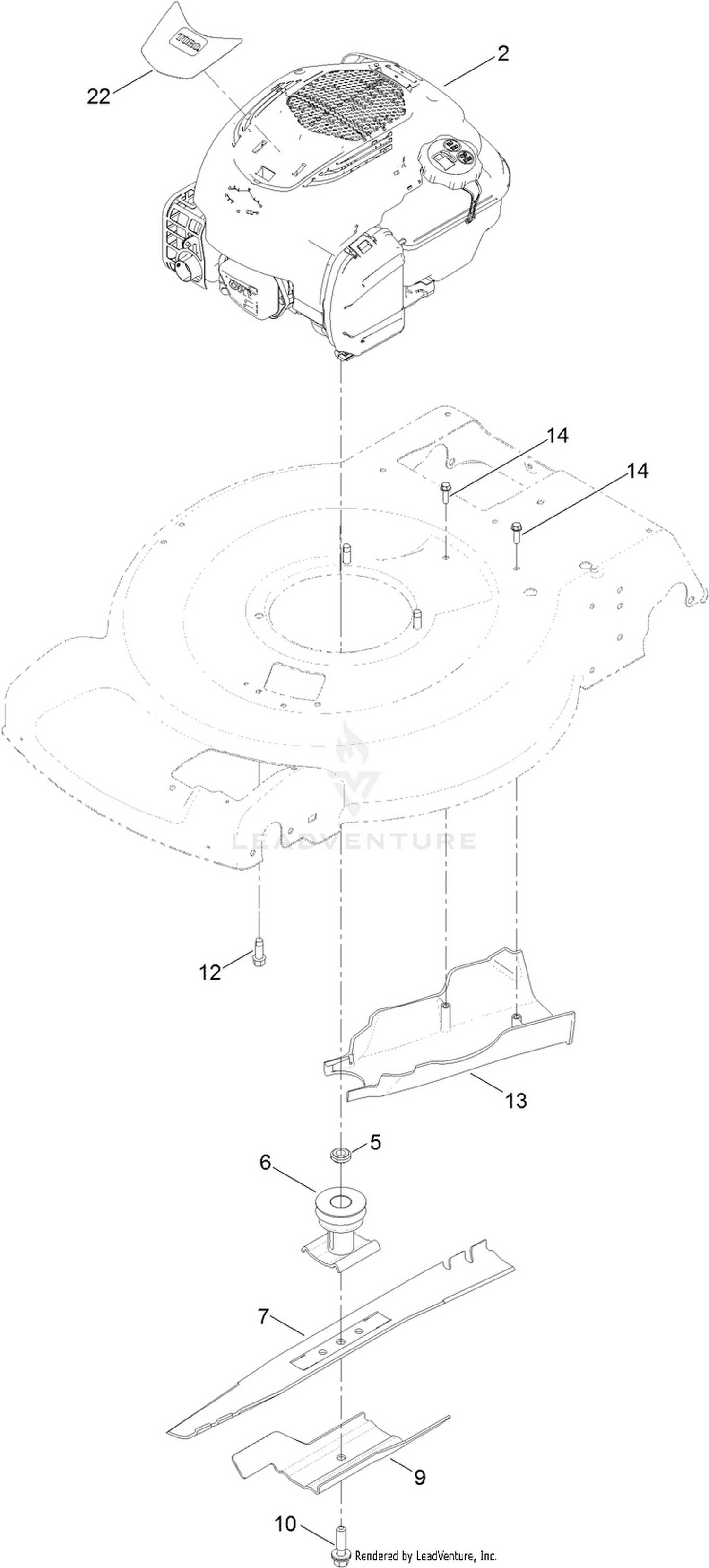 Engine and Blade Assembly