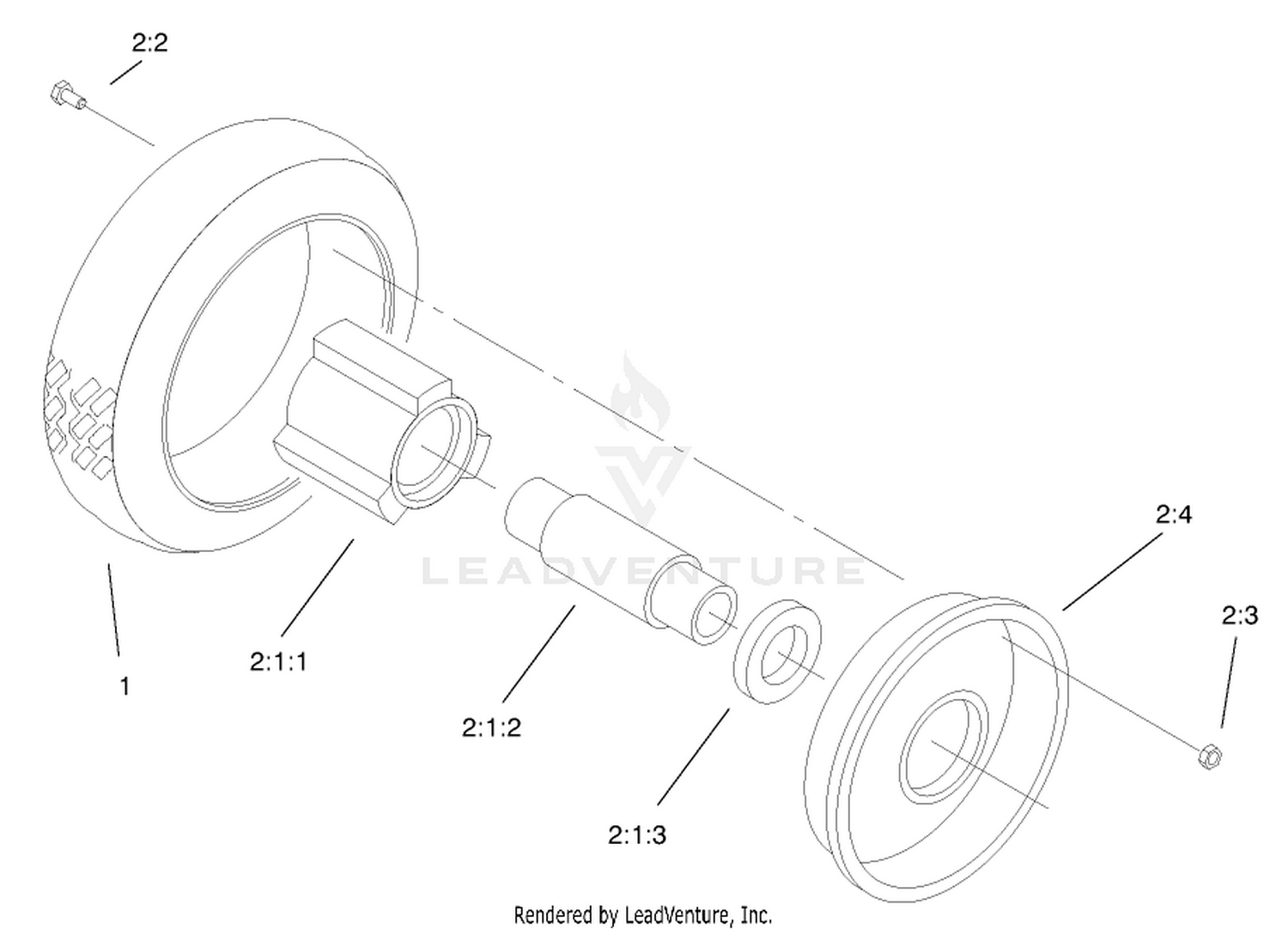 Front Wheel  Tire Assembly
