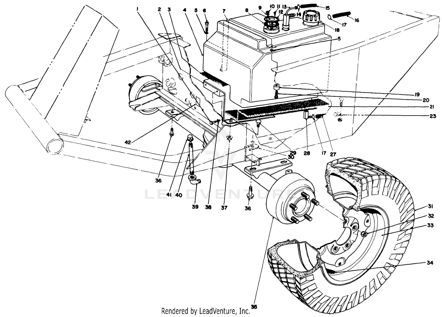 FRONT AXLE  FUEL TANK ASSEMBLY