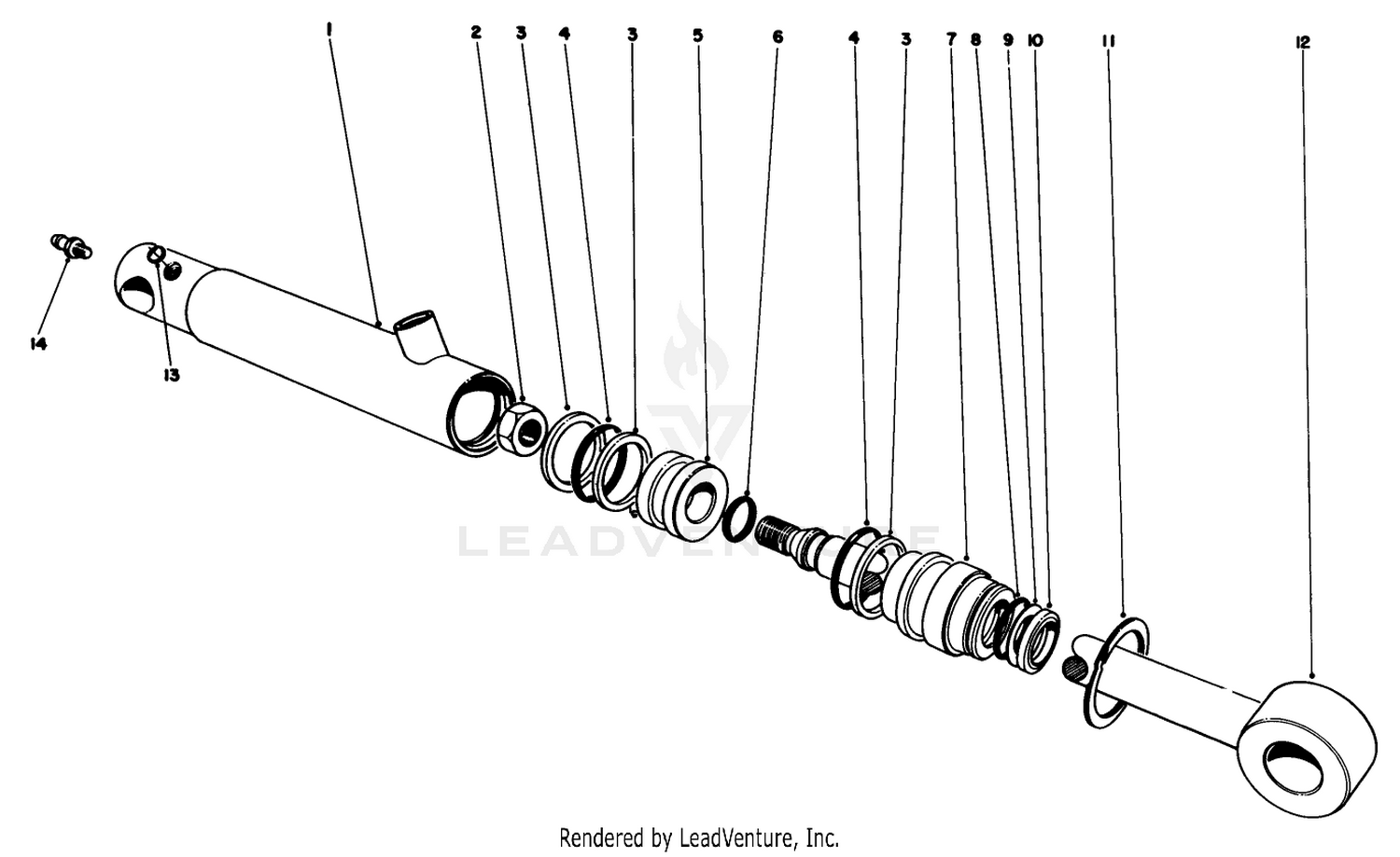 Hydraulic Cylinder-Rear No. 43-5260