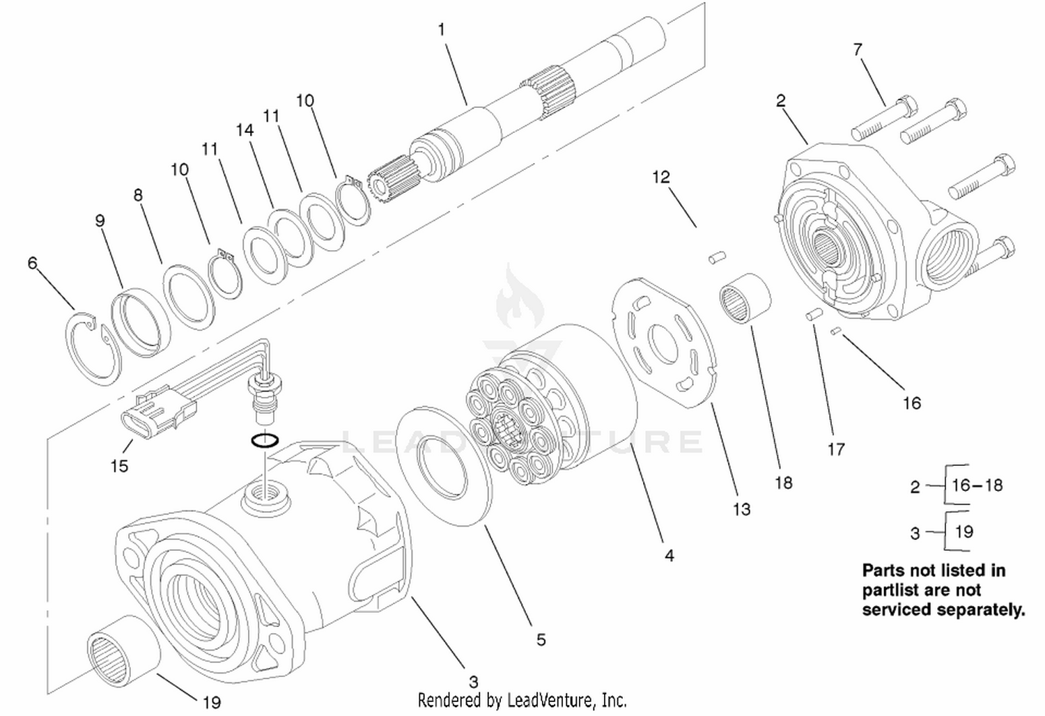 Lh-Hydraulic Motor Assembly #93-7476