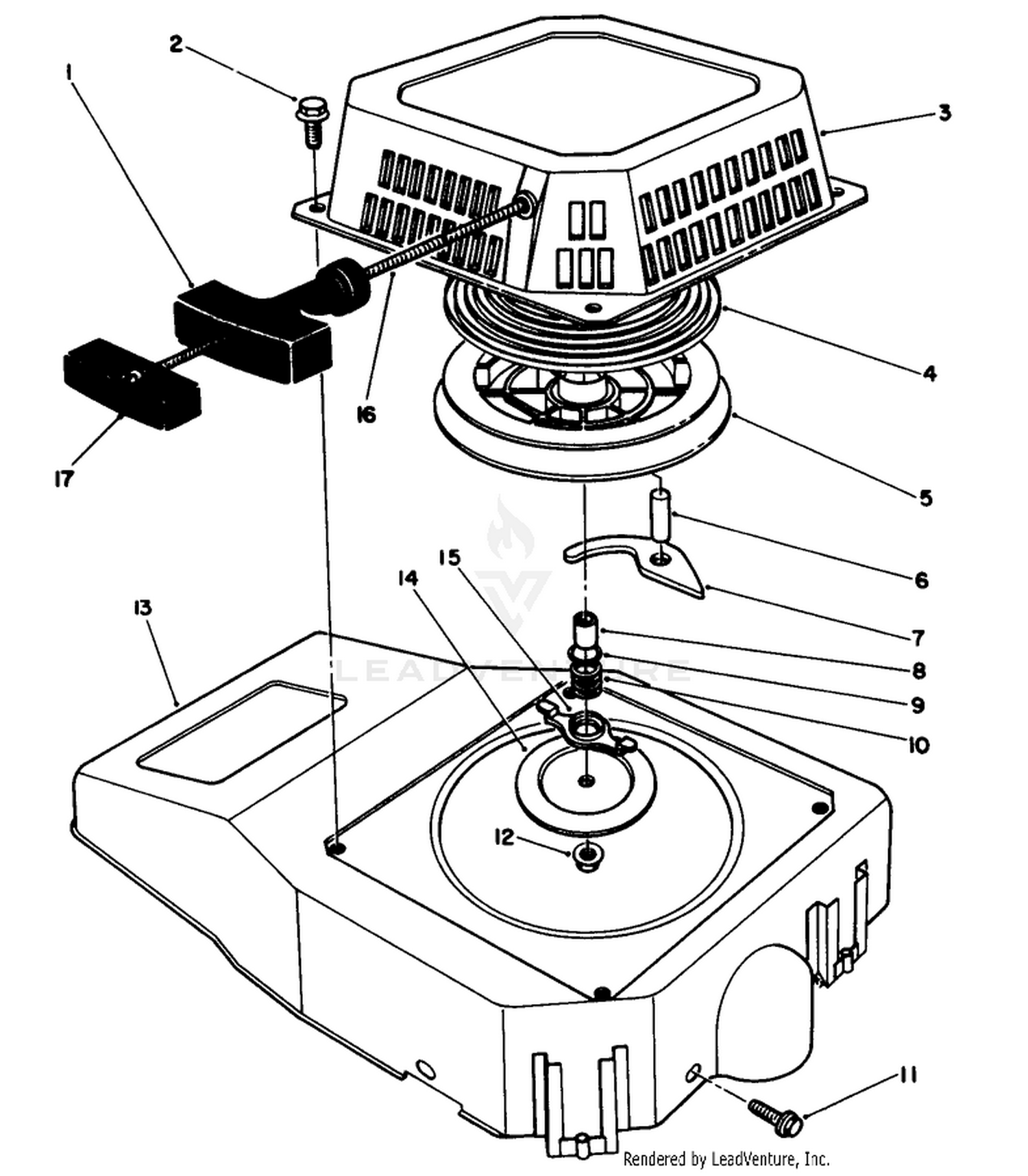 Recoil Assembly (engine Model No. Vml0-2)