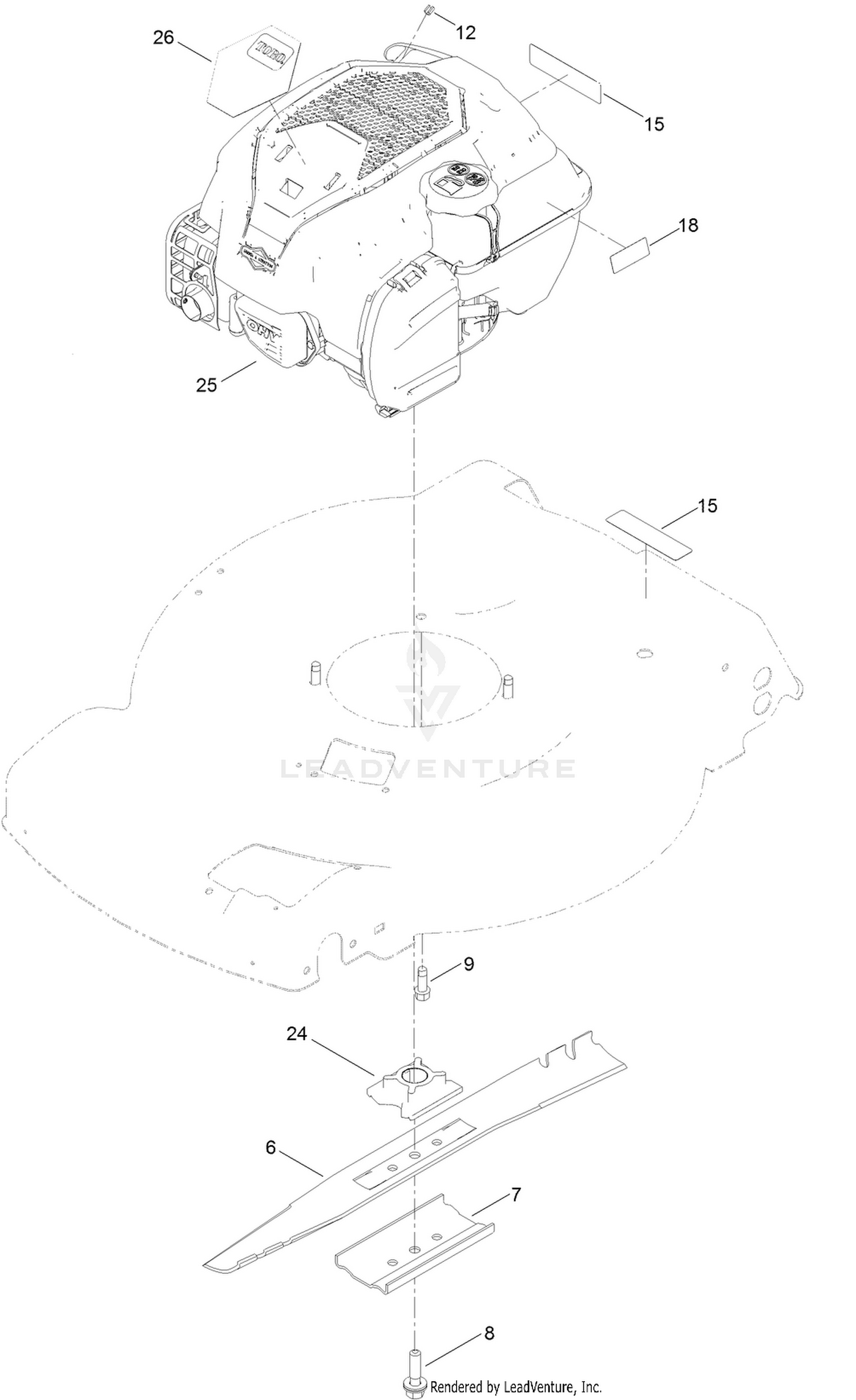 Engine and Blade Assembly