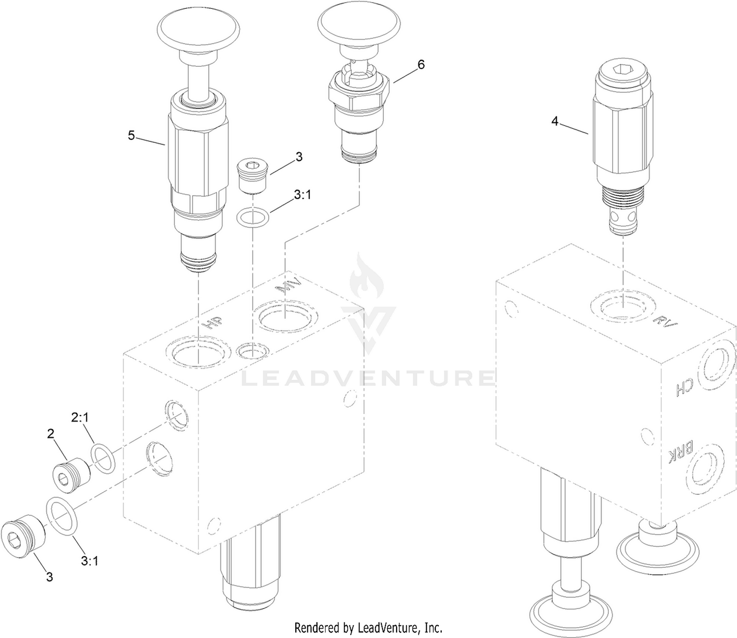 Hydraulic Parking Brake Manifold  Assembly No. 132-1399
