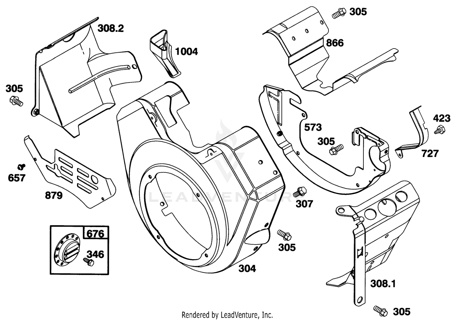 Engine Briggs  Stratton Model 303447-0411-01 6